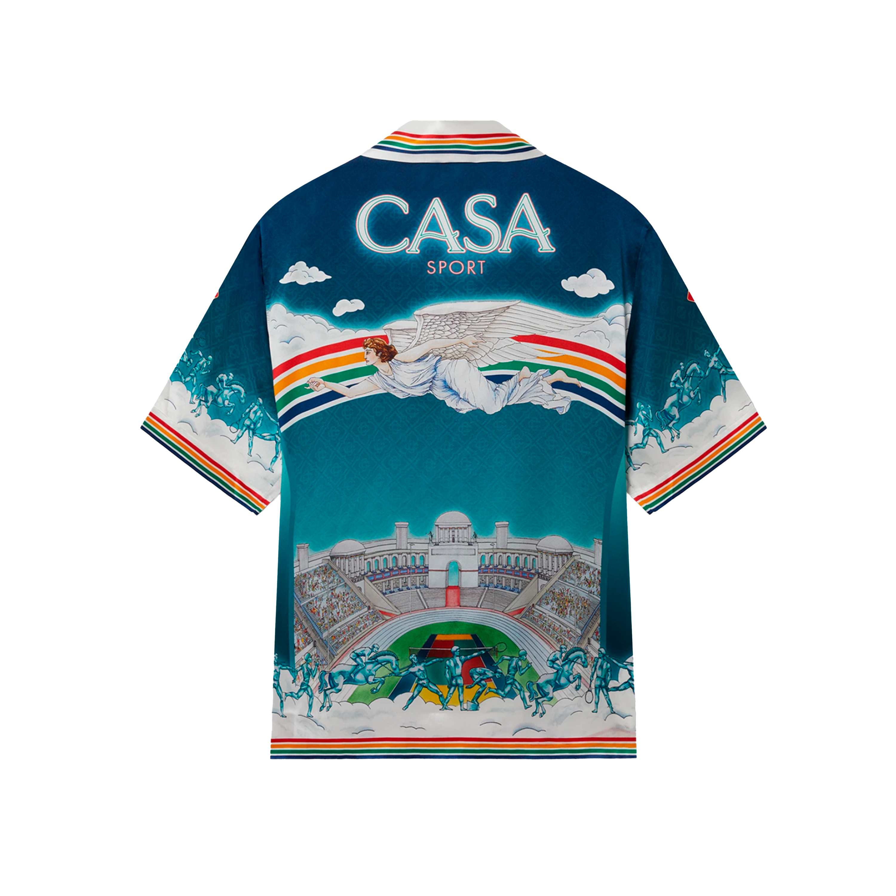 Camisa Azul Casablanca La Déesse Du Stade Silk