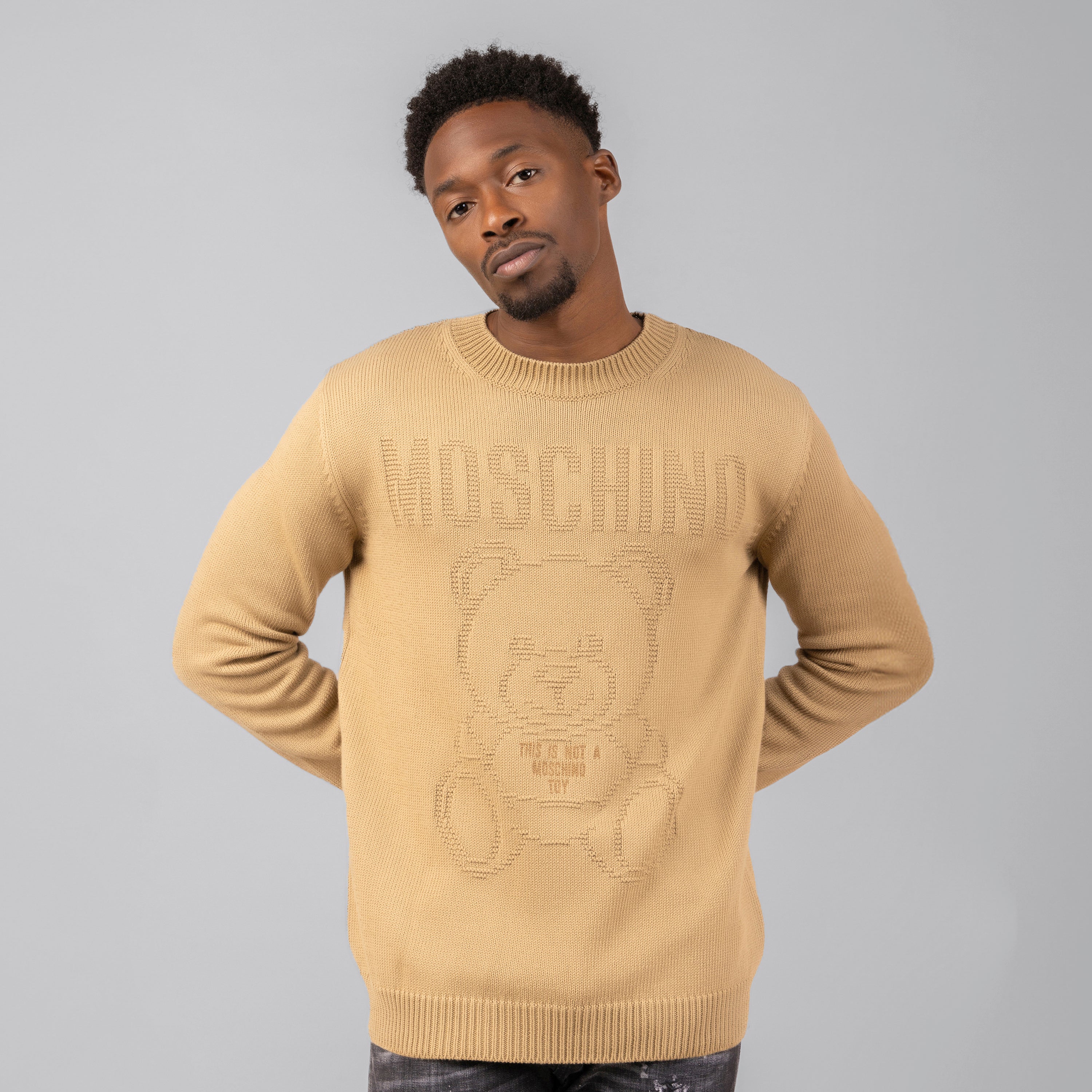 Suéter Beige Moschino Couture Beige Teddy Bear