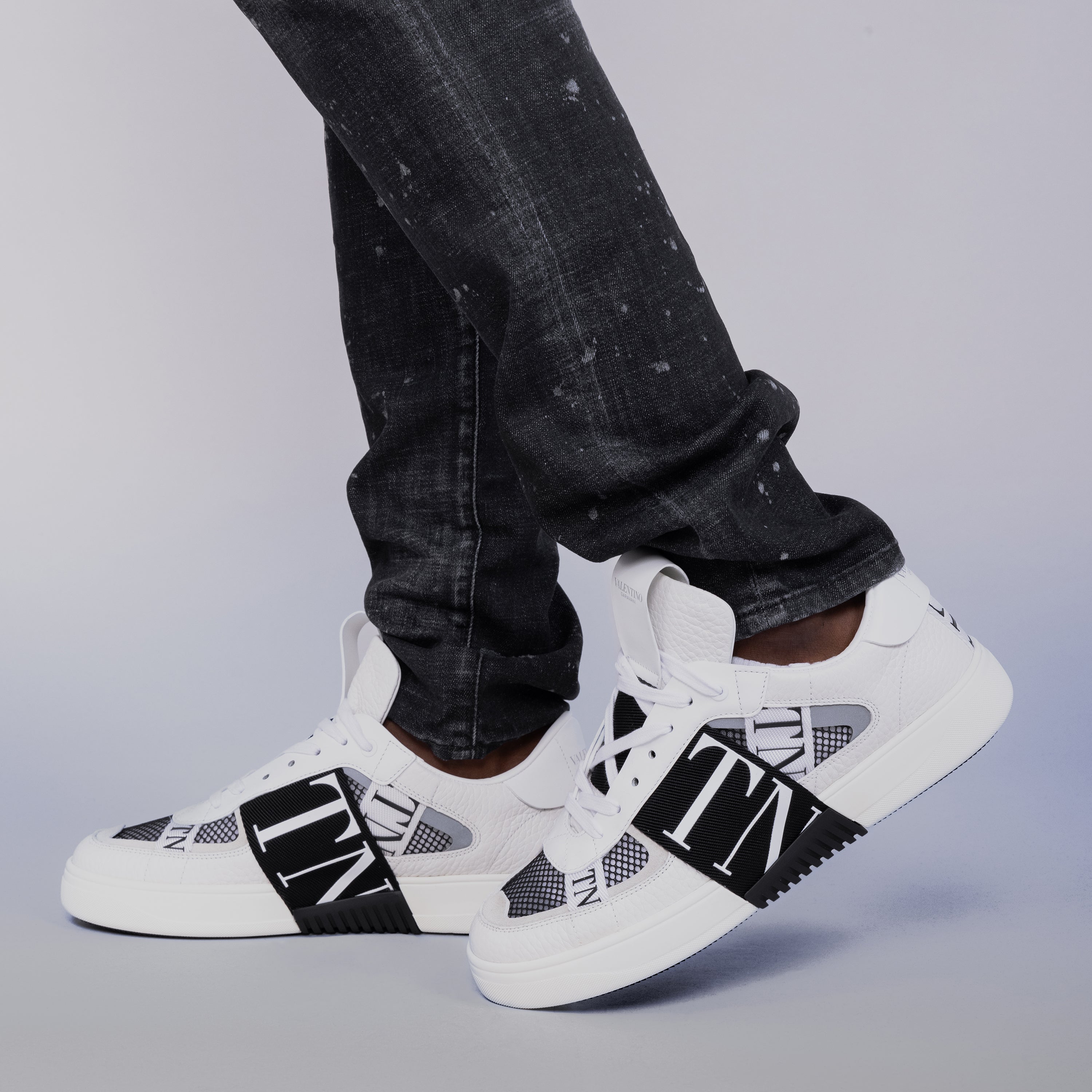 Sneakers Blanco/Negro Vl7n Bands