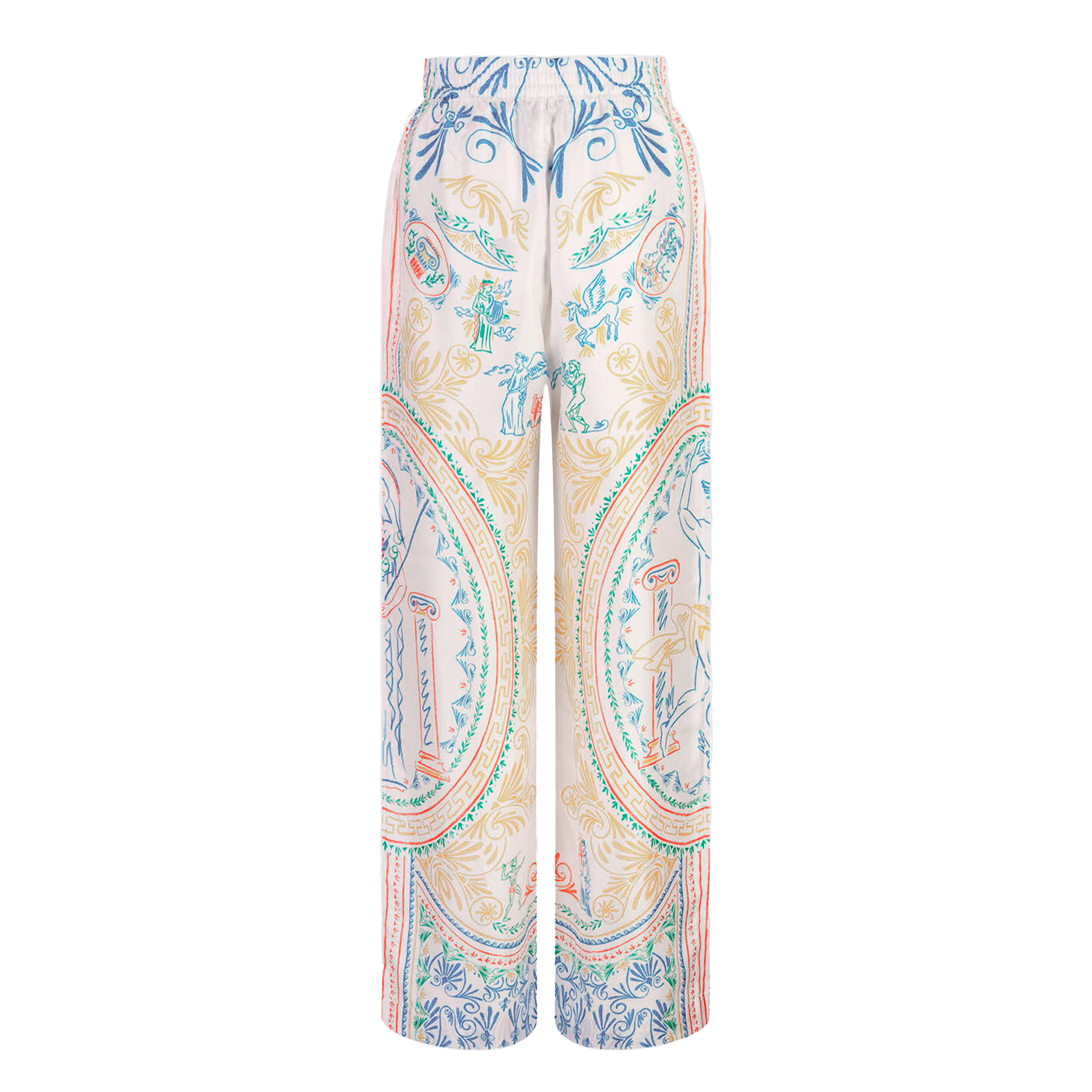 Pantalón Blanco Casablanca Silk Print