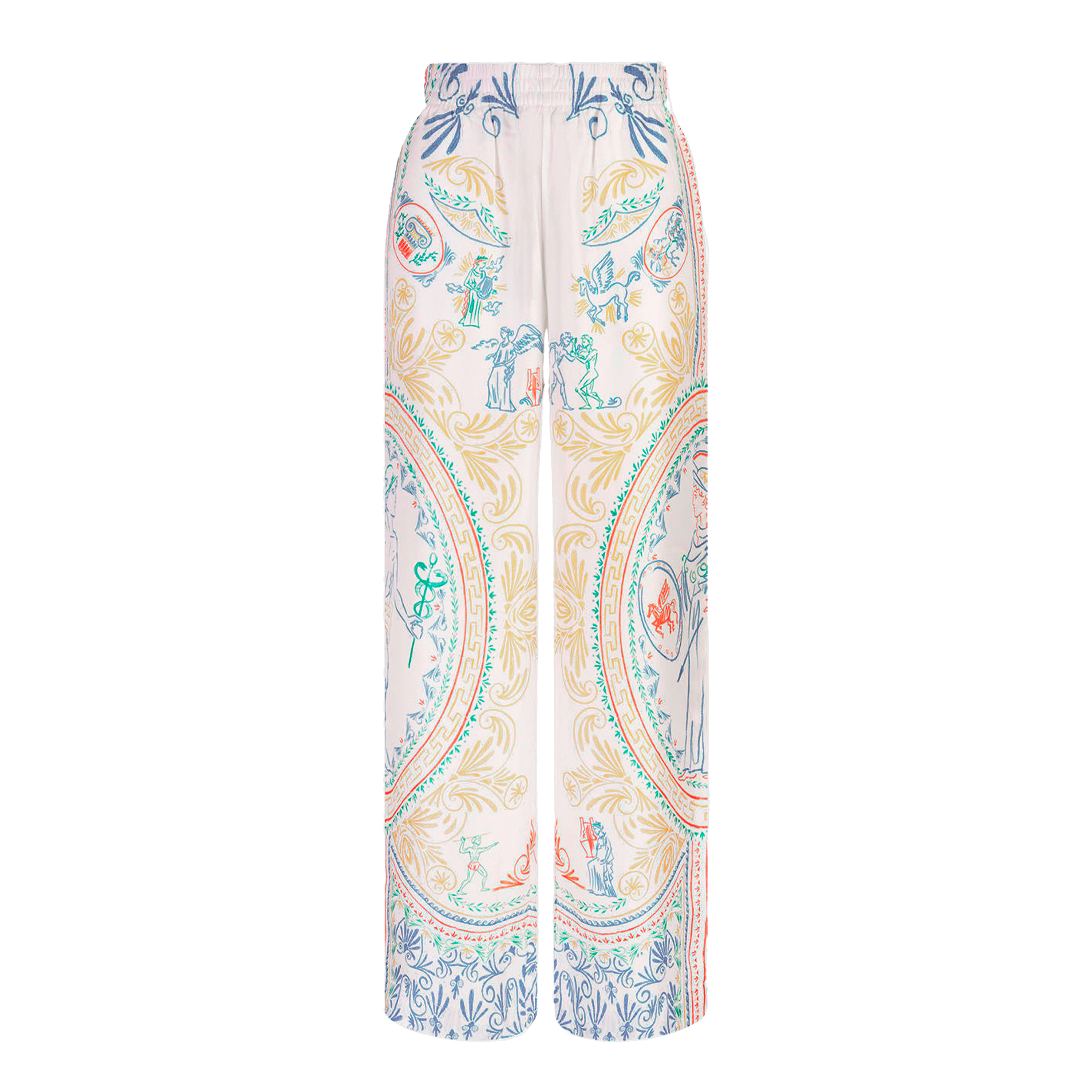 Pantalón Blanco Casablanca Silk Print