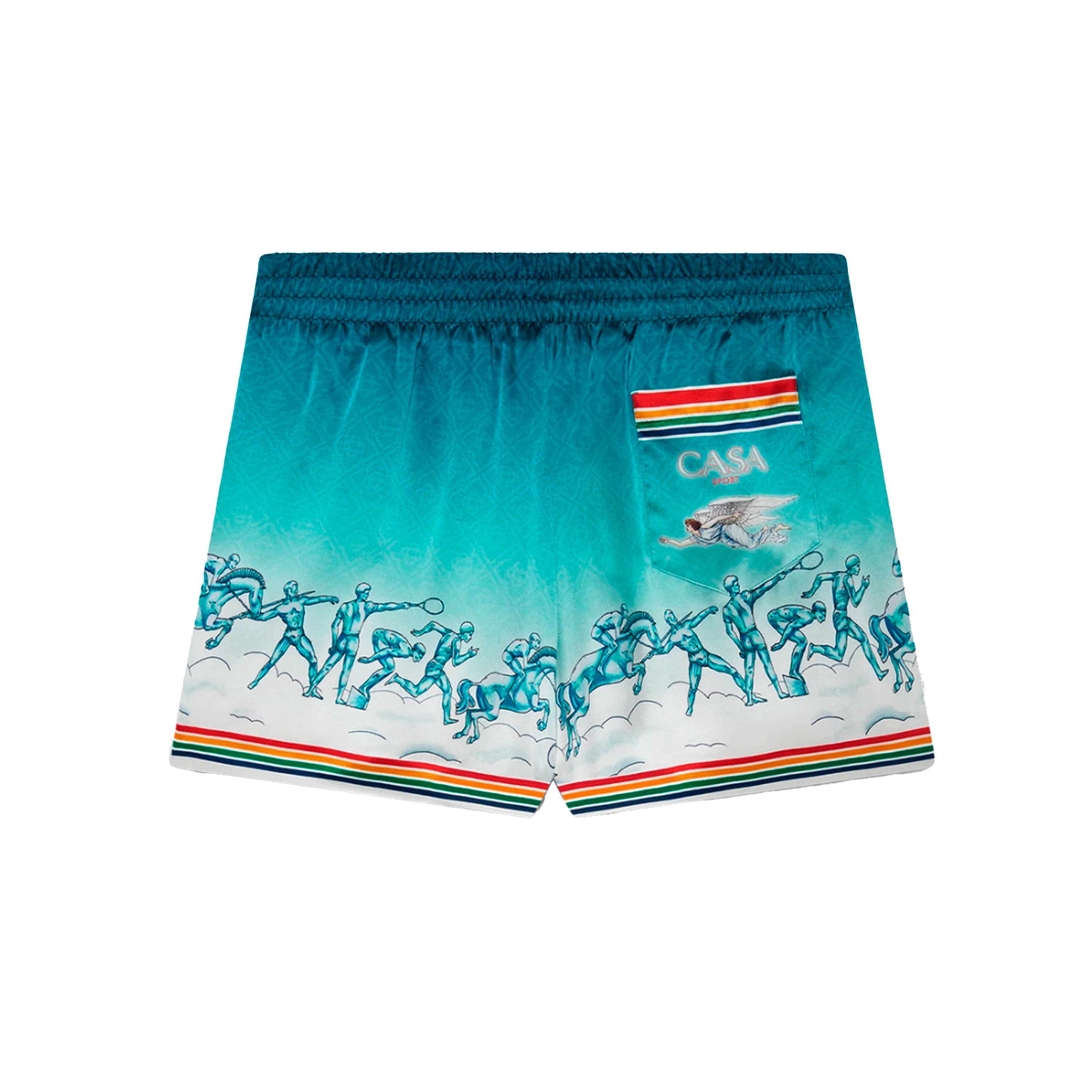 Shorts Azul Casablanca La Déesse Du Stade Silk