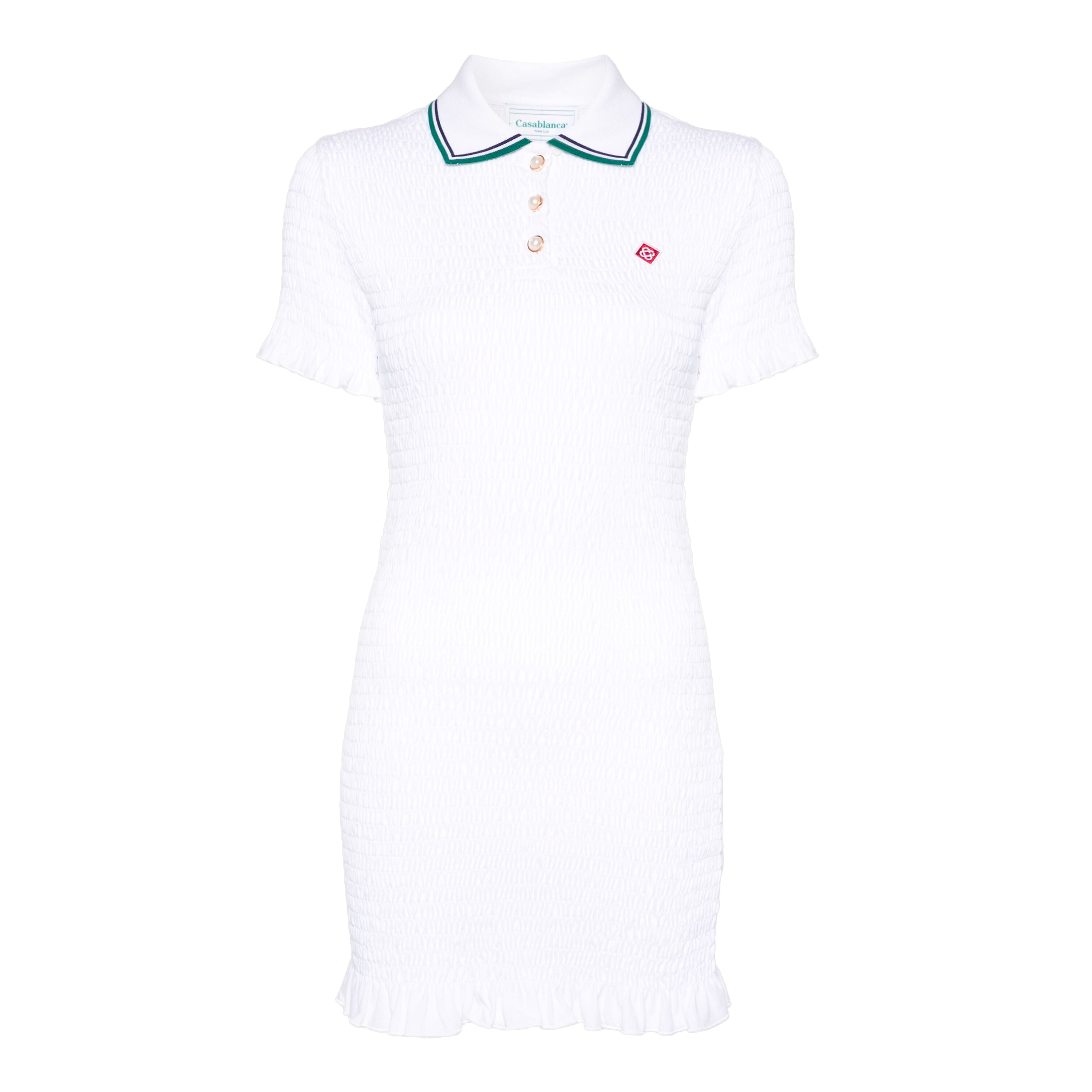 Vestido Blanco Casablanca Shirred