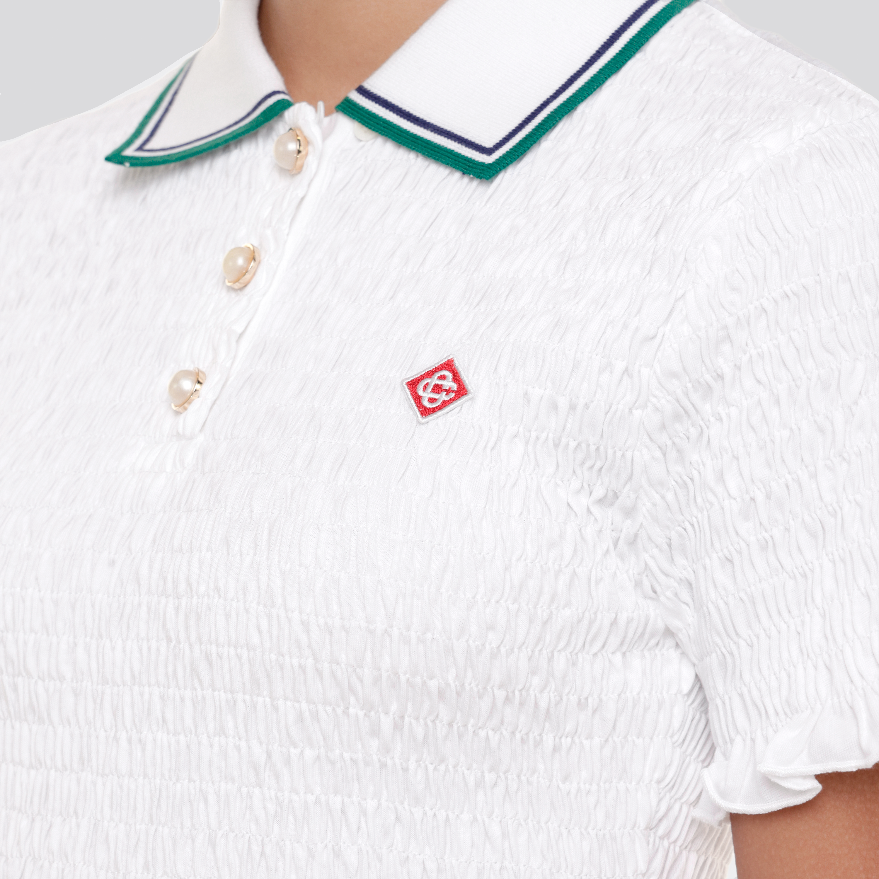 Vestido Blanco Casablanca Shirred