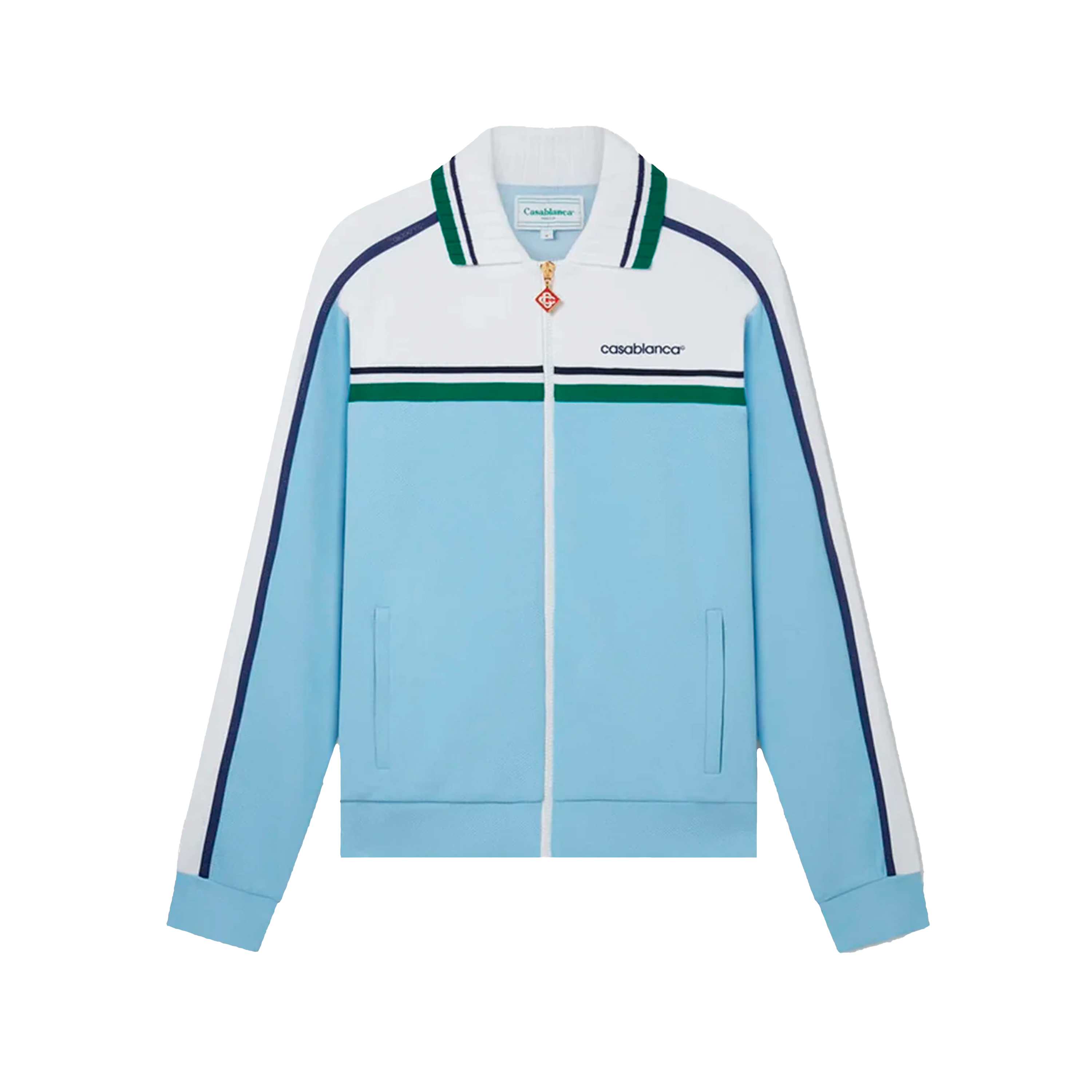 Chaqueta Celeste Casablanca Logo