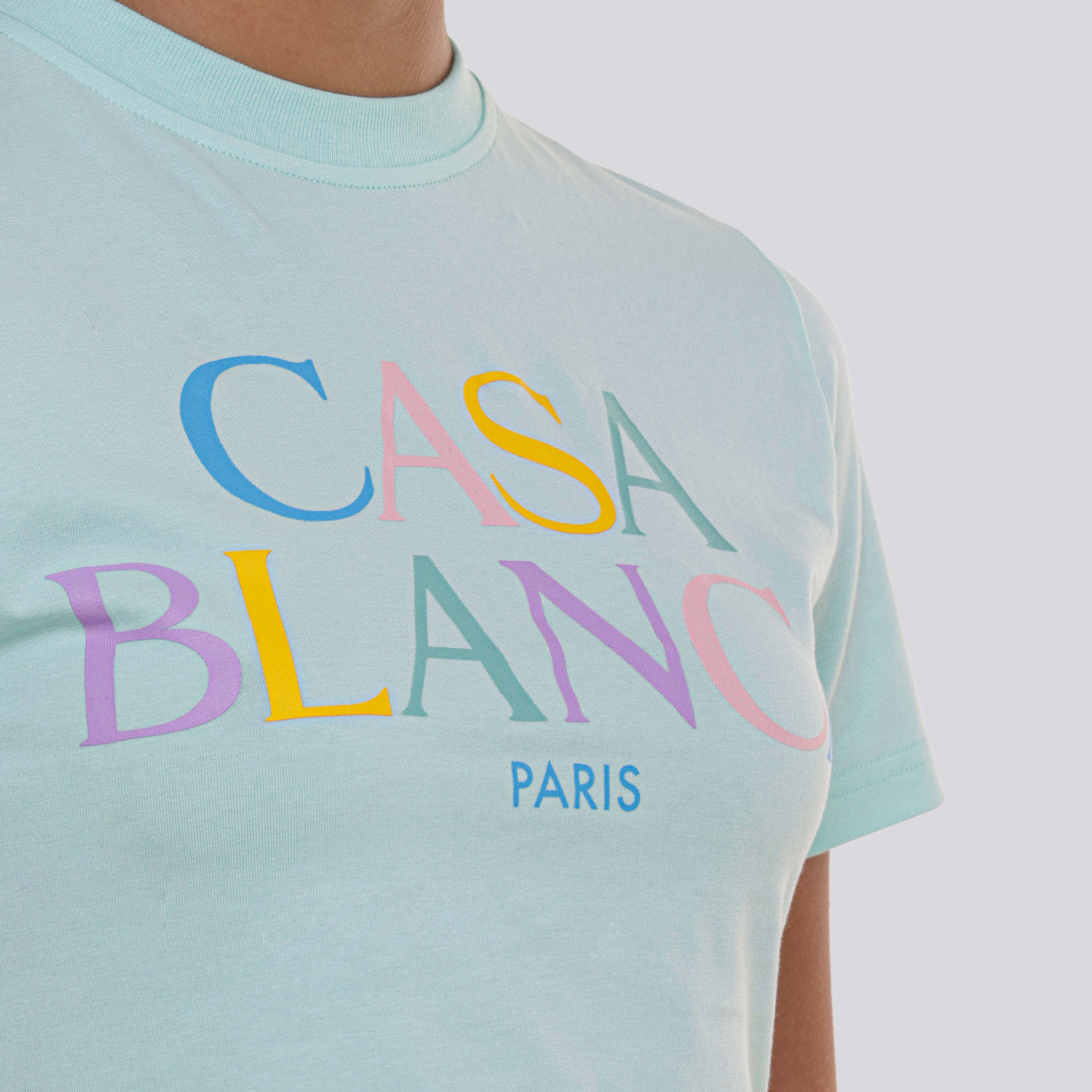 Camiseta Verde Casablanca Multicolor Logo