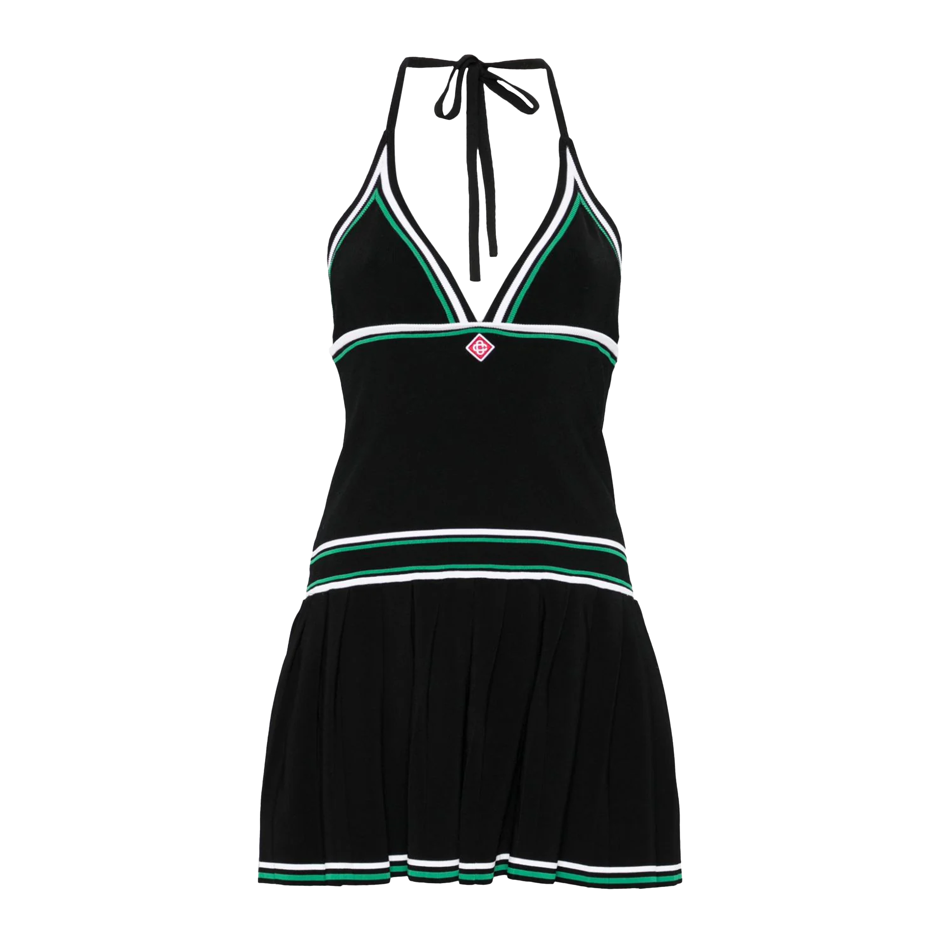 Vestido Negro Casablanca Pleated Knit Day