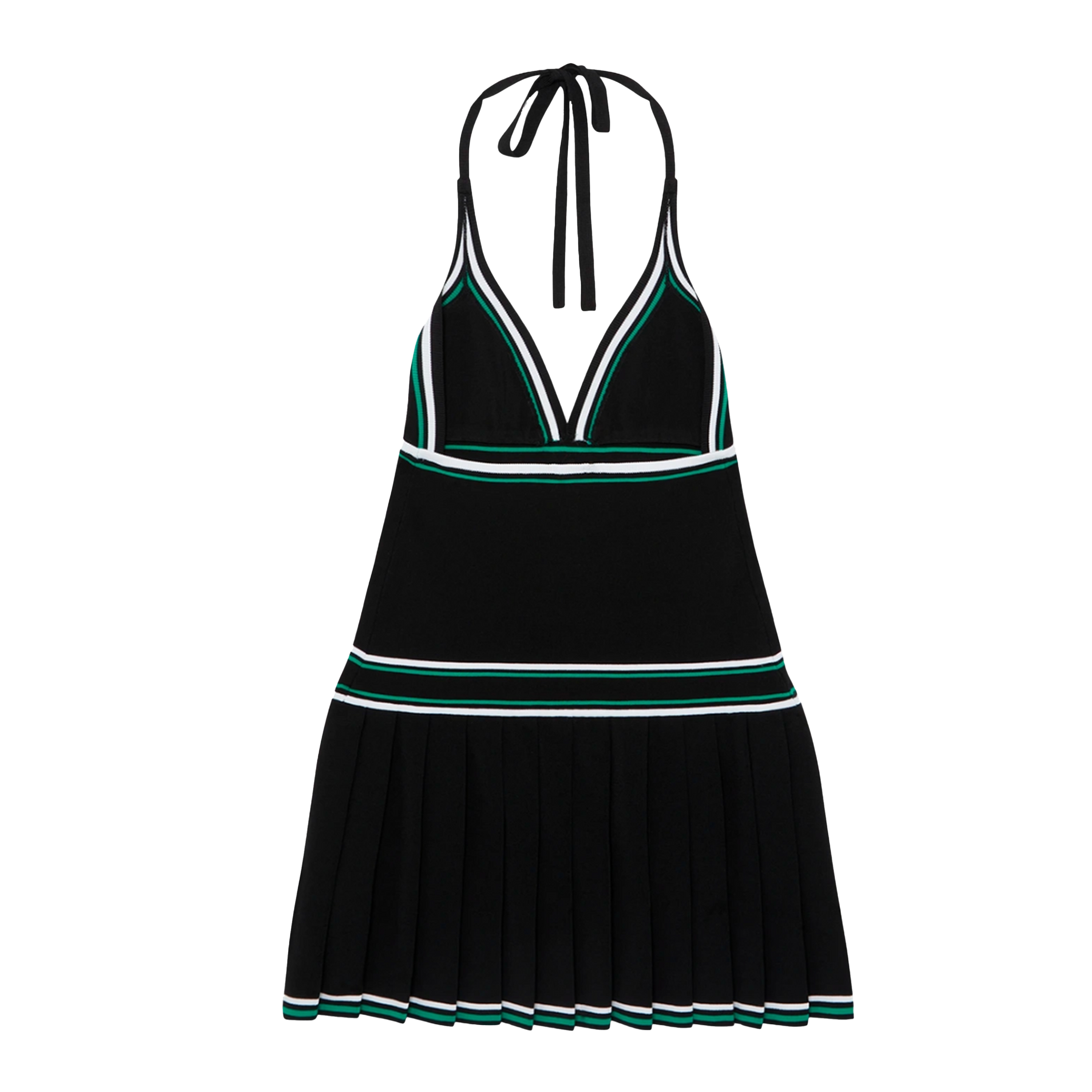 Vestido Negro Casablanca Pleated Knit Day