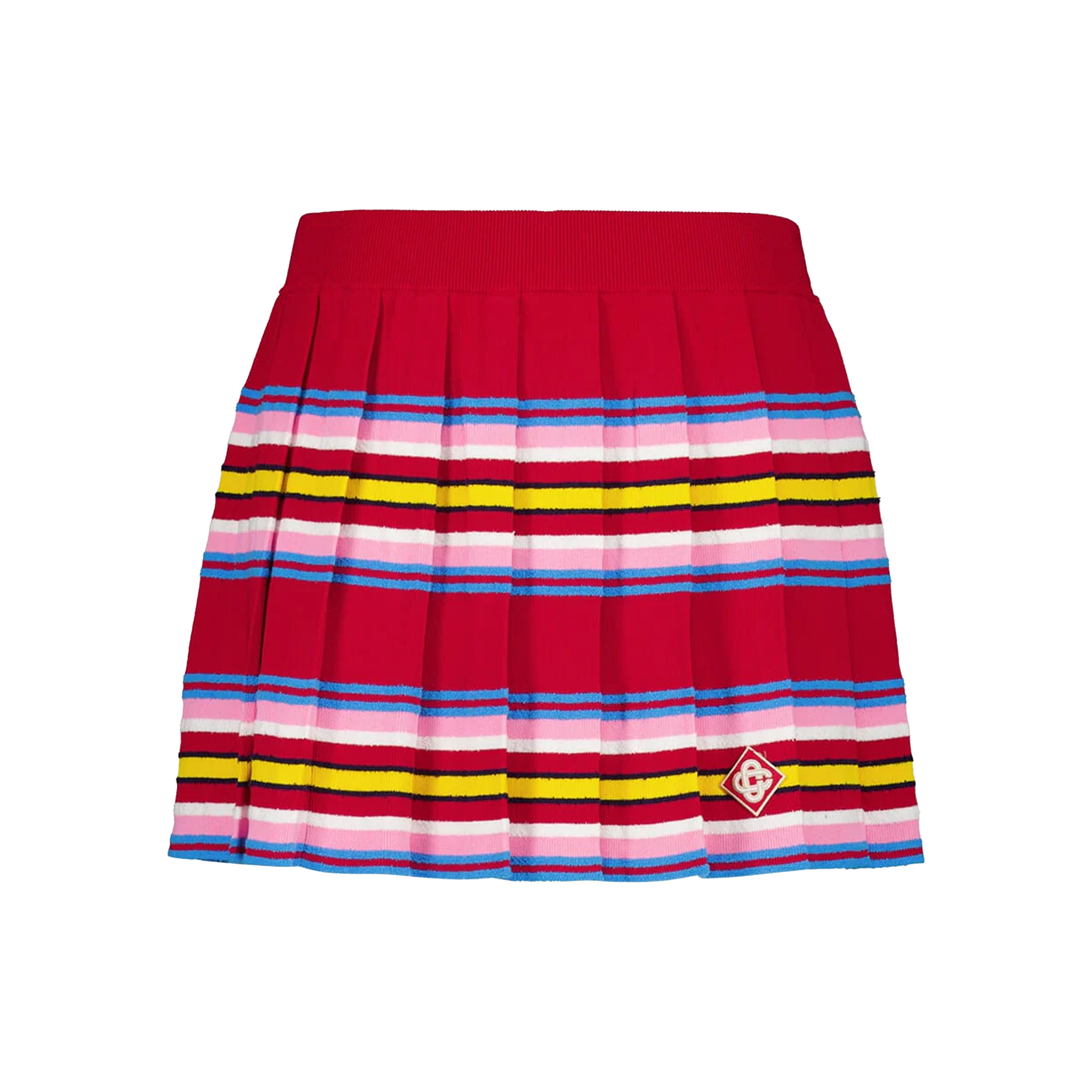 Falda Roja Casablanca Striped Pleated