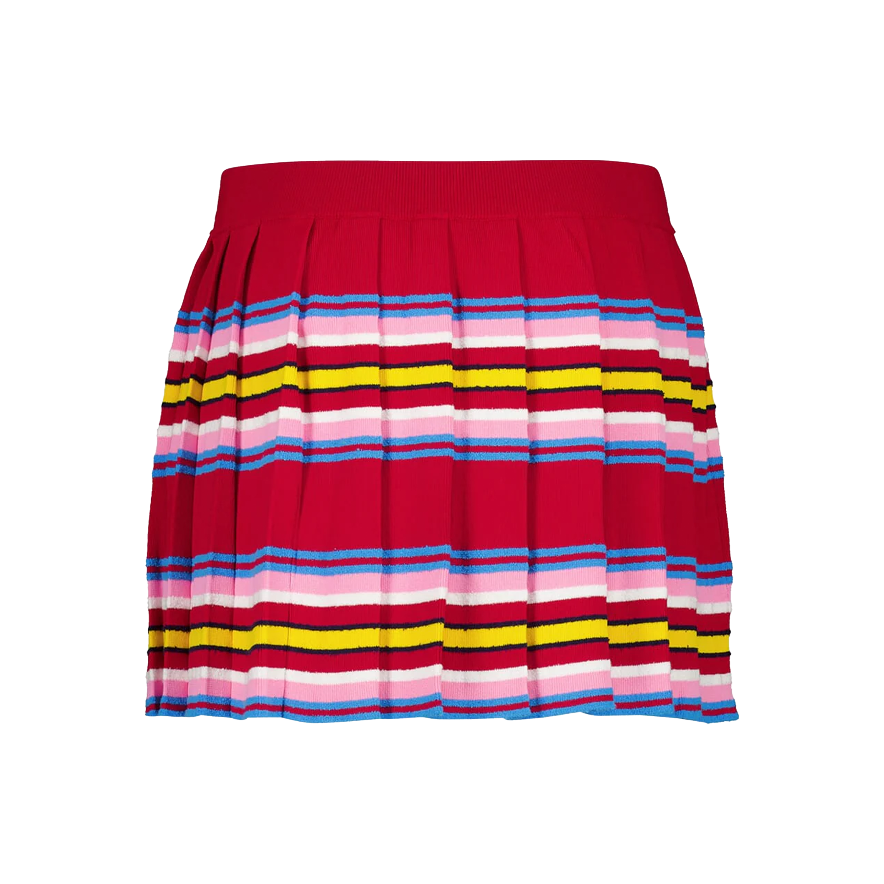 Falda Roja Casablanca Striped Pleated