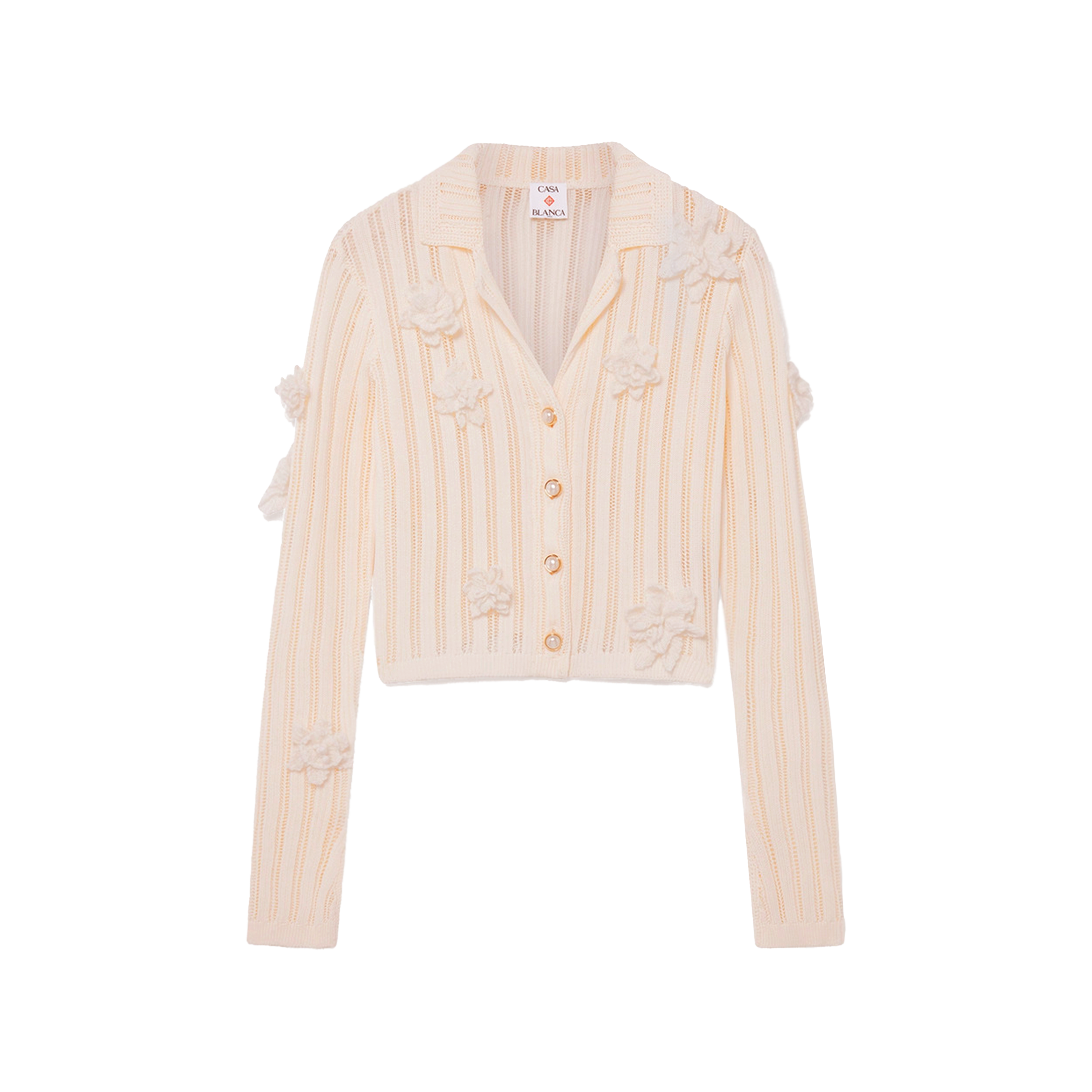 Camisa Blanca Casablanca Flower Lace