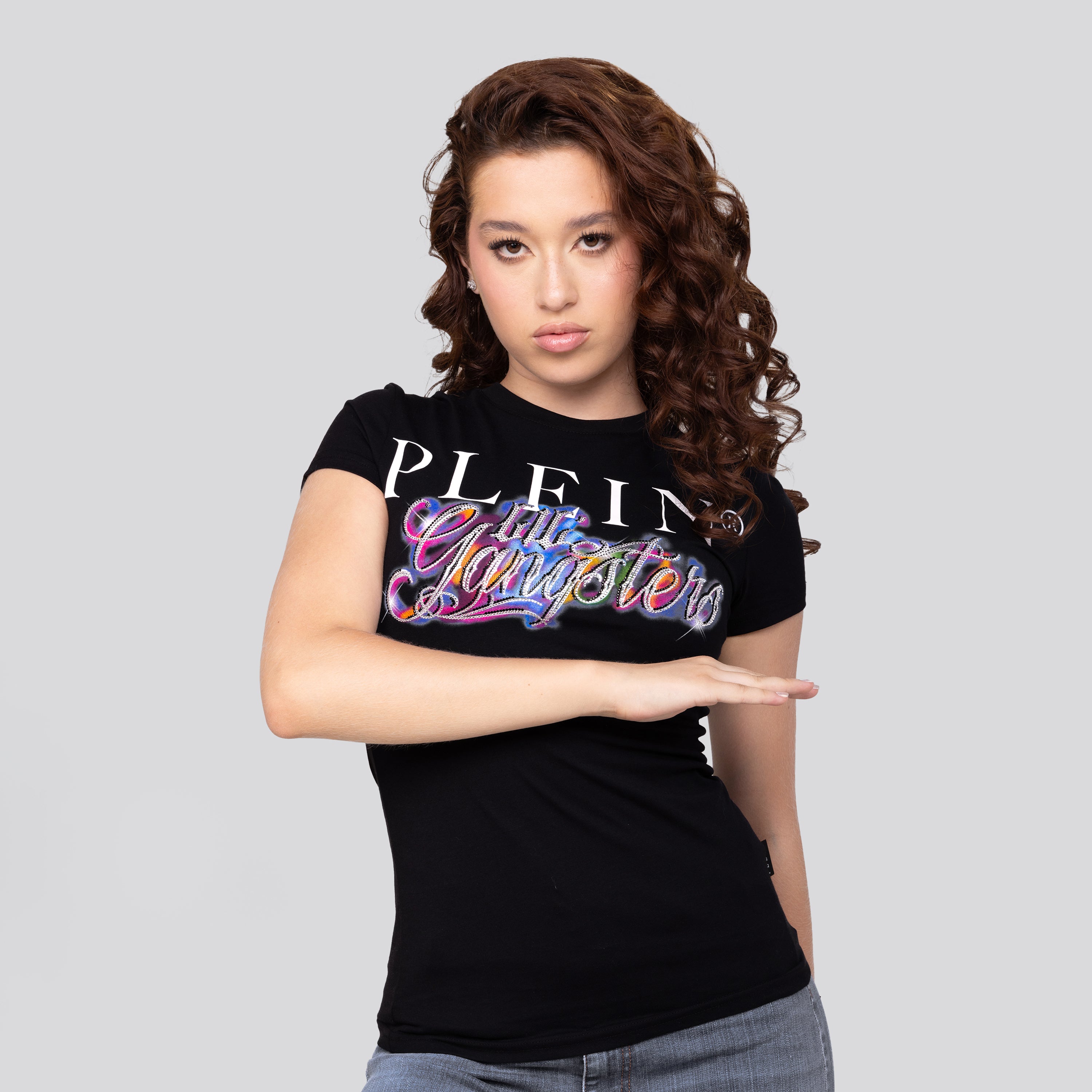 Camiseta Negra Philipp Plein Lil Gangsters