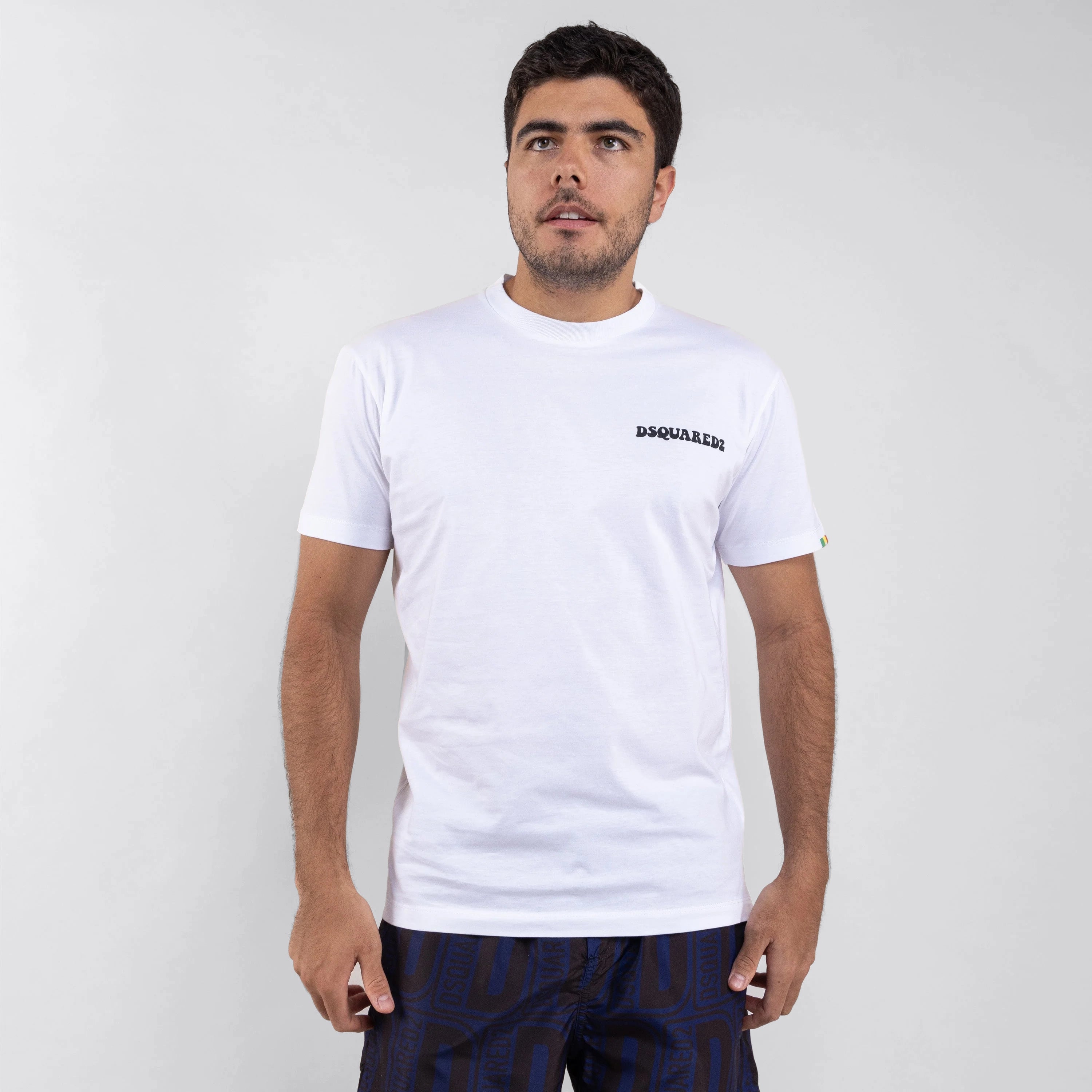 Pantaloneta Negra Dsquared2 Azul D2 Multilogo