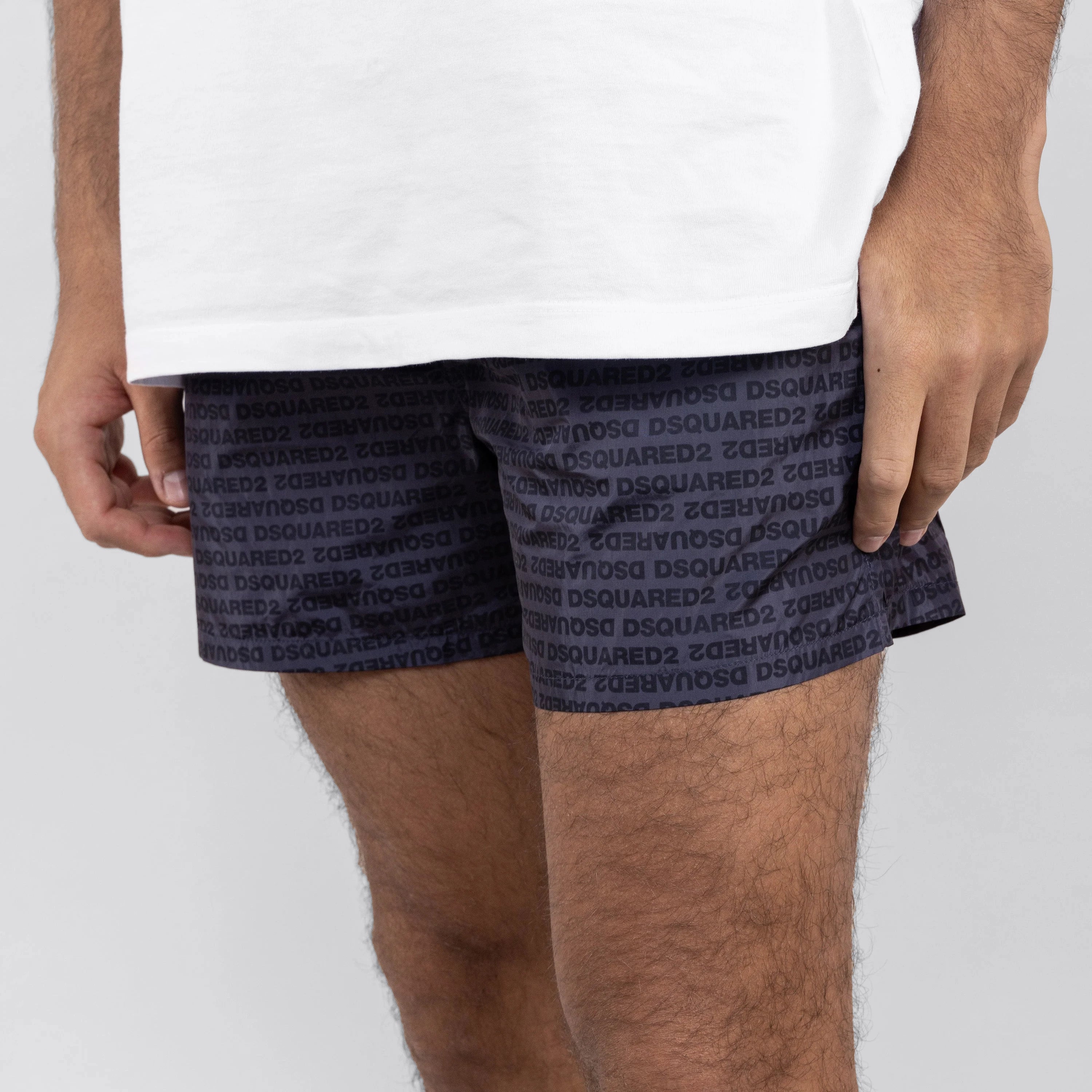 Pantaloneta Negra Dsquared2 Negro Monogram