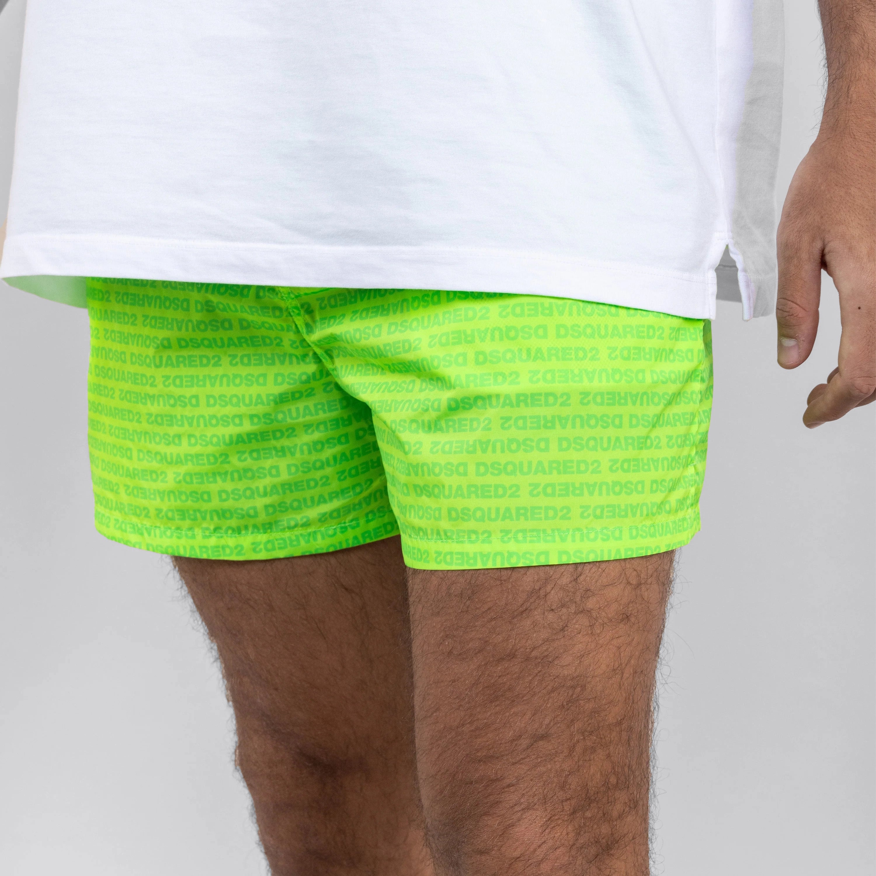 Pantaloneta Verde Dsquared2 Fluo Monogram