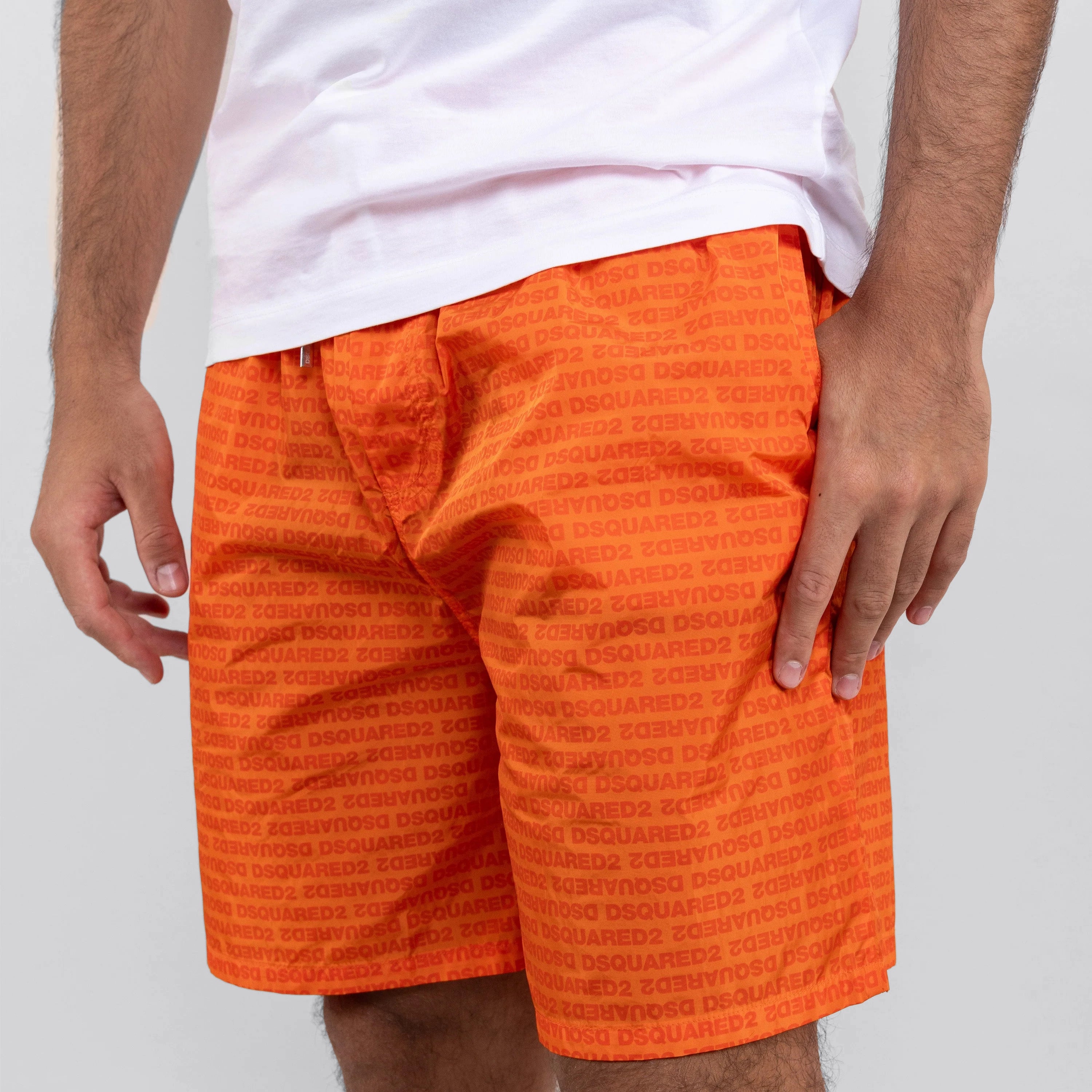 Pantaloneta Naranja Dsquared2 Monogram Long