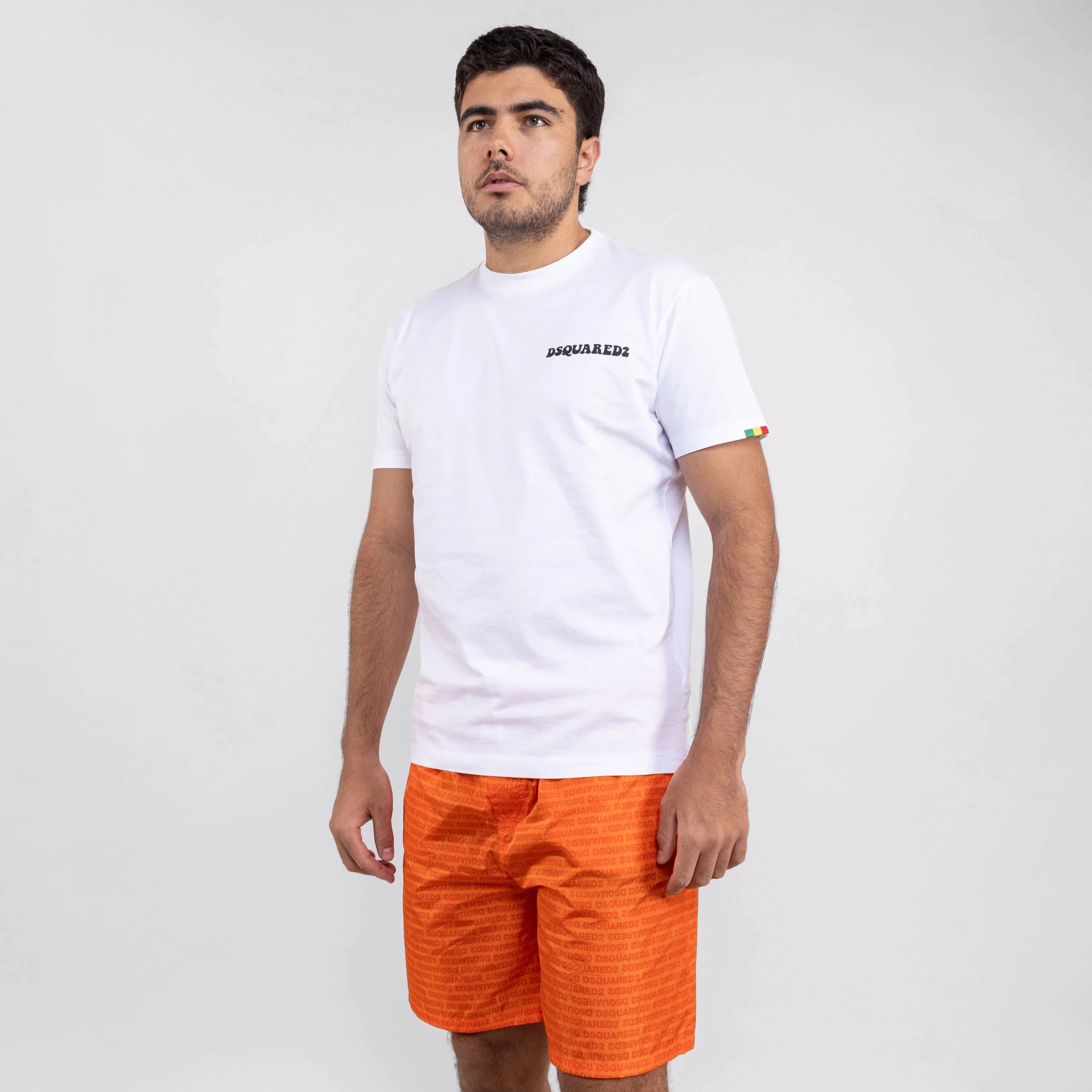 Pantaloneta Naranja Dsquared2 Monogram Long