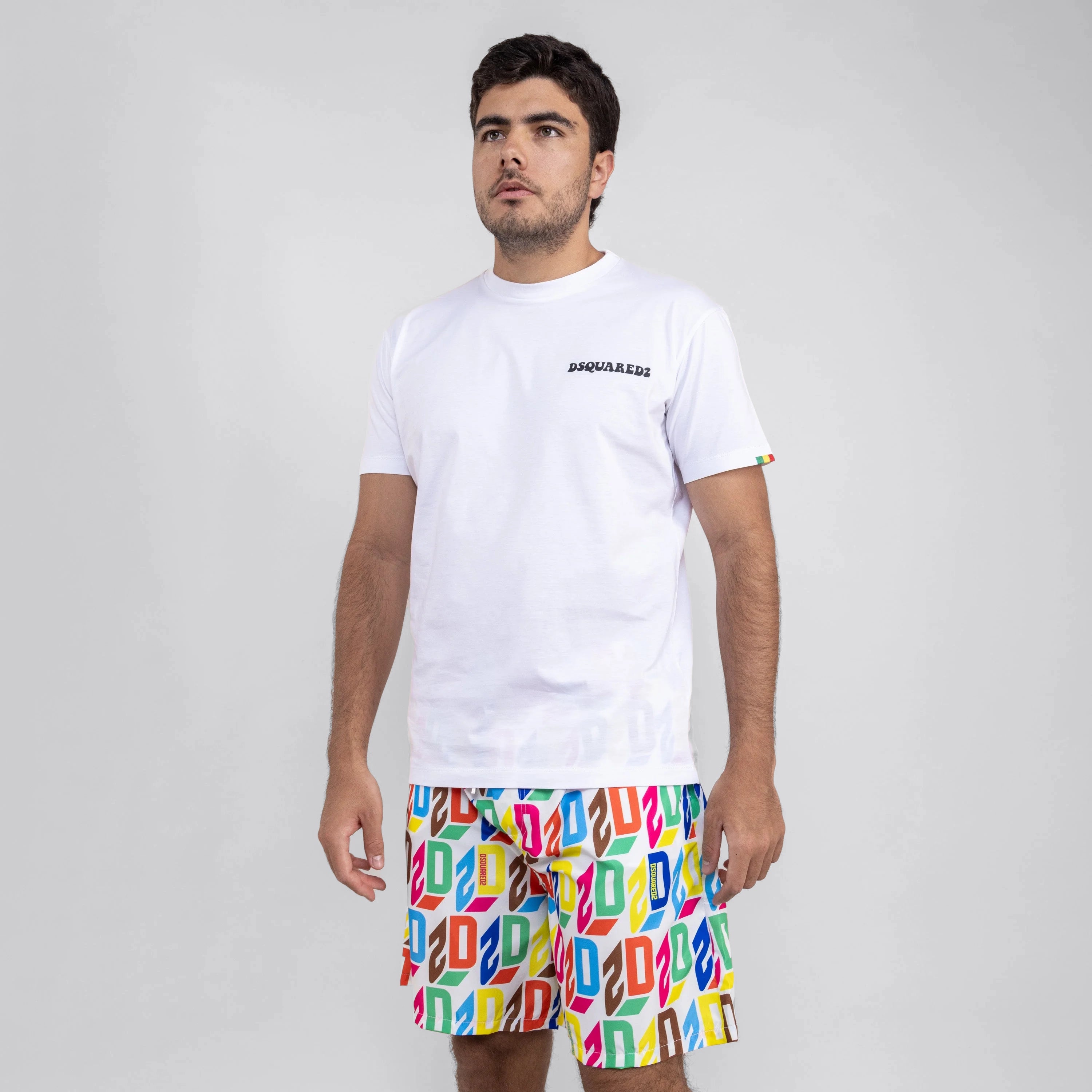 Pantaloneta Multicolor Dsquared2 Monogram