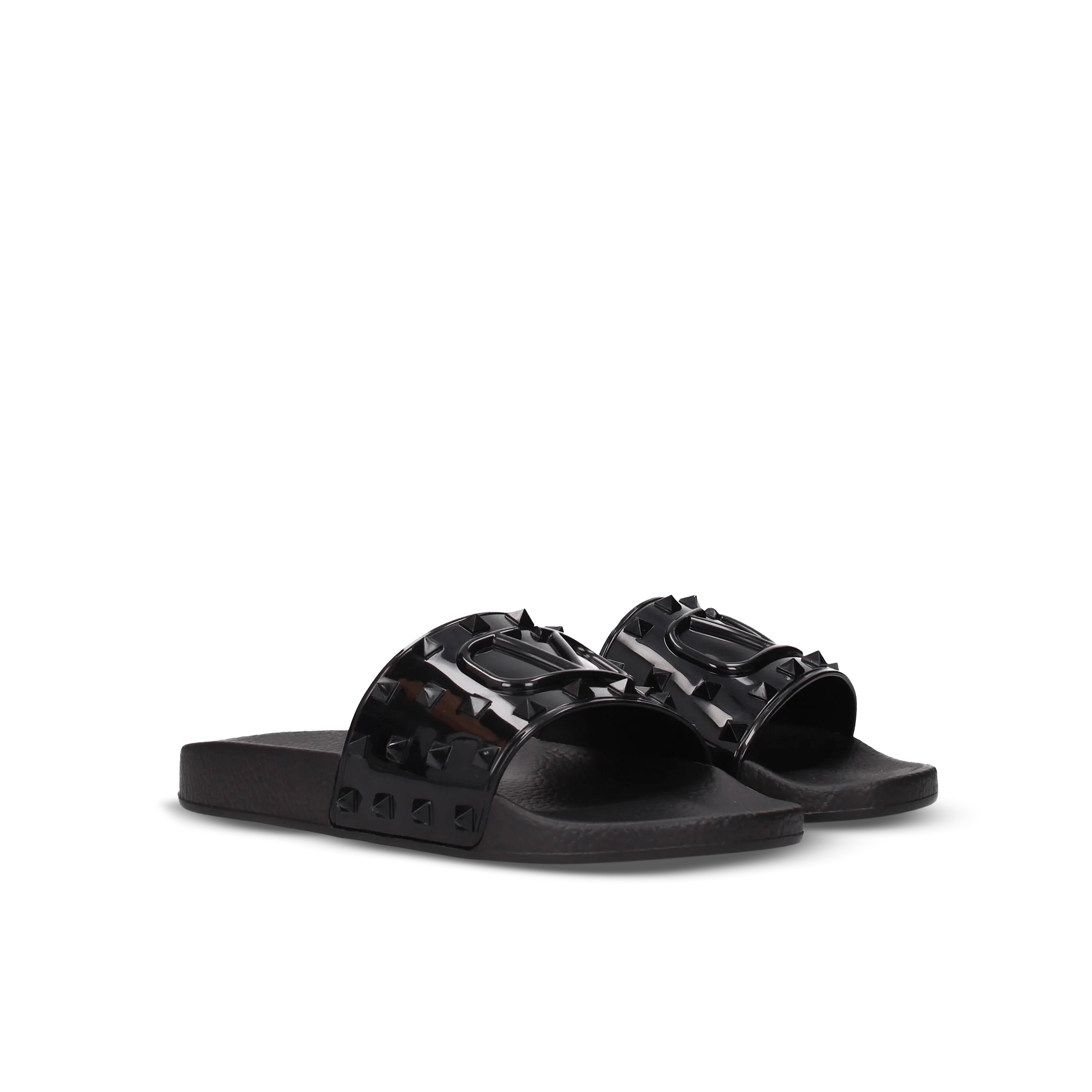Sandalias Negros Valentino Vlogo Rockstuds