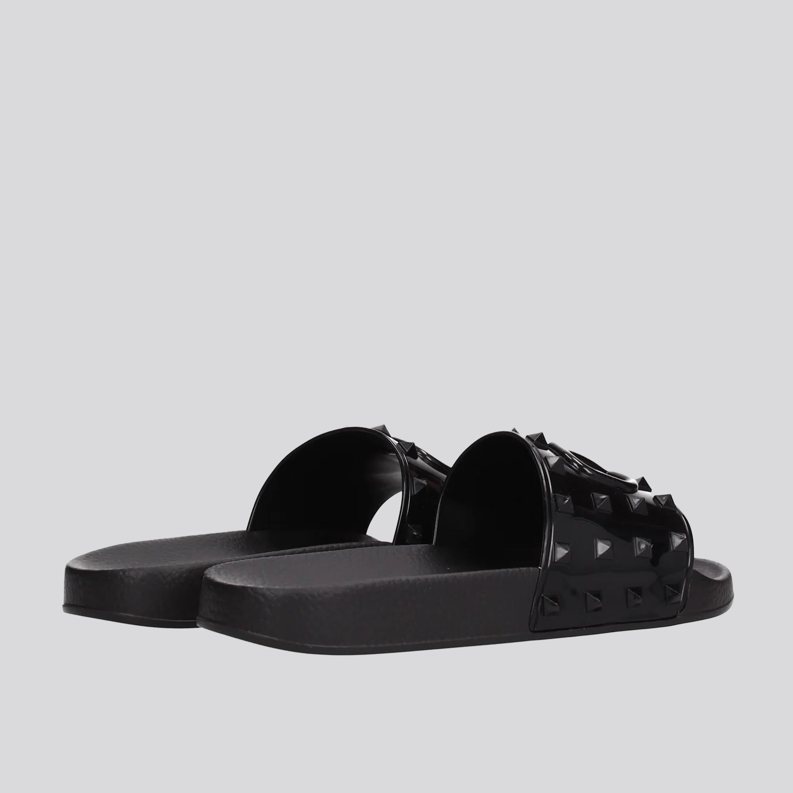 Sandalias Negros Valentino Vlogo Rockstuds