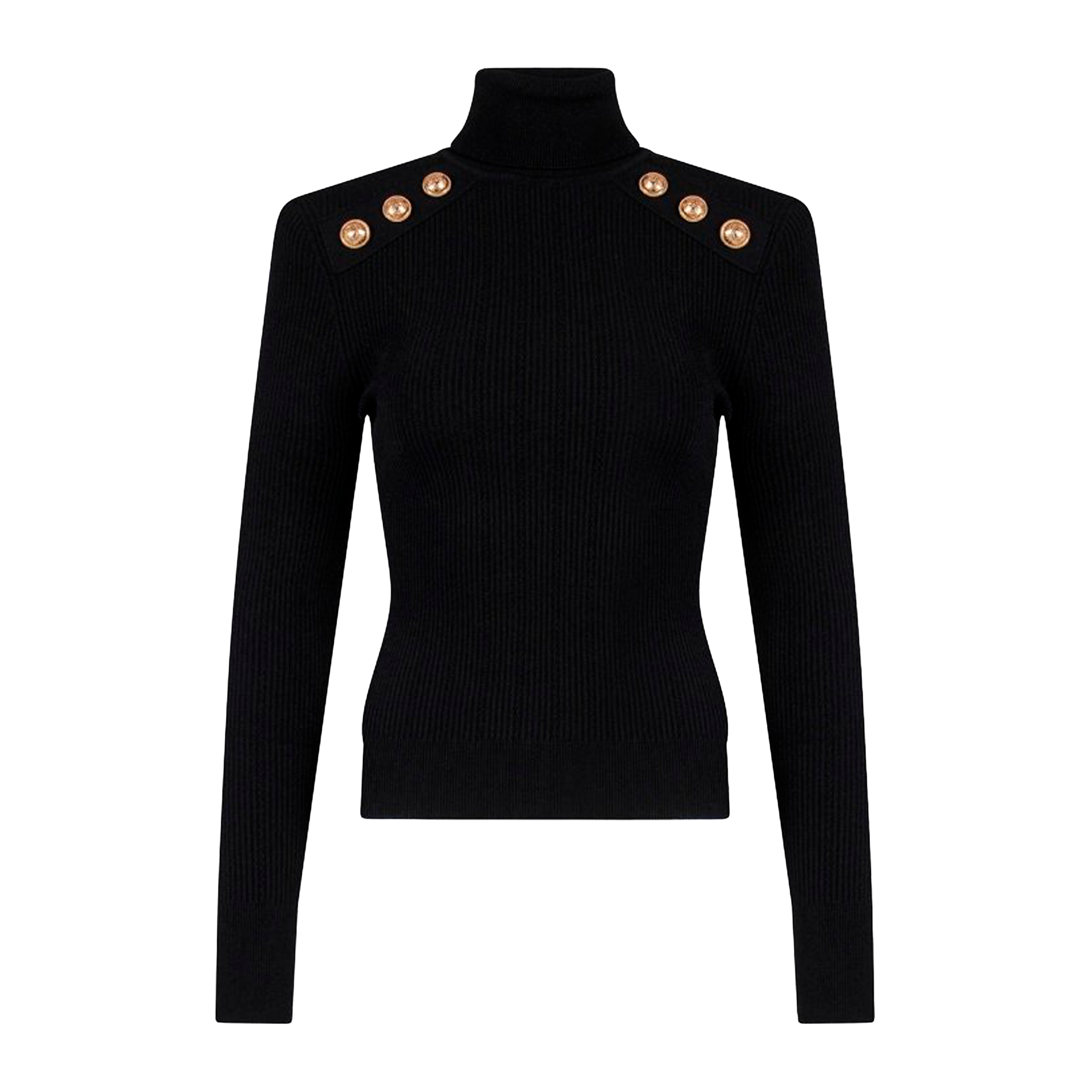 Buzo Negro Balmain High-Neck