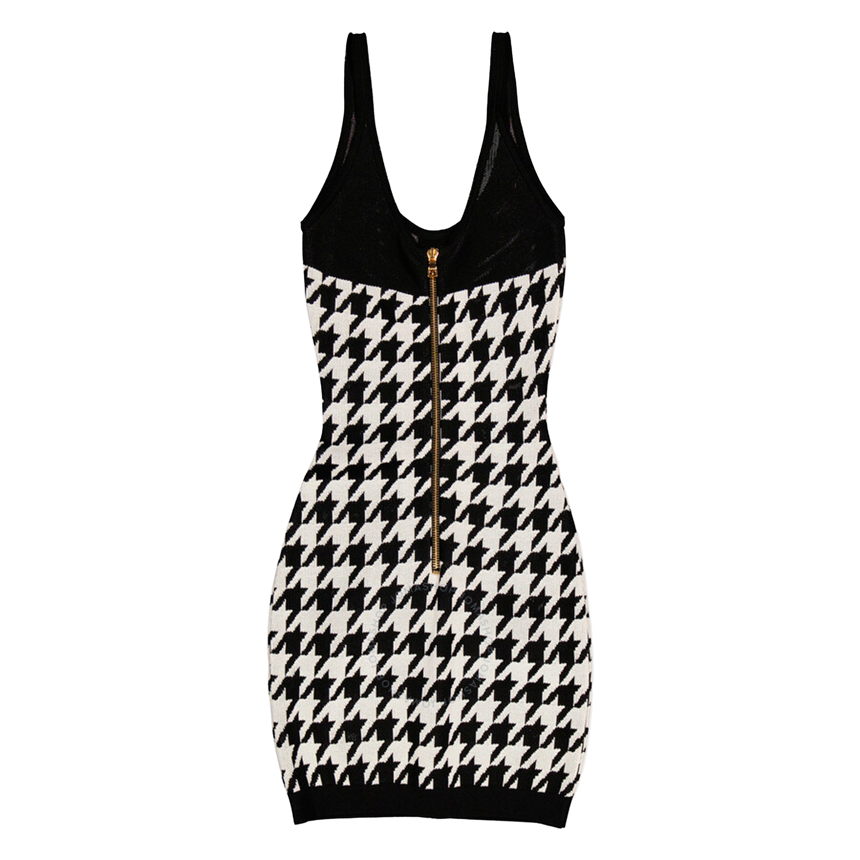Vestido Blanco Balmain Houndstooth