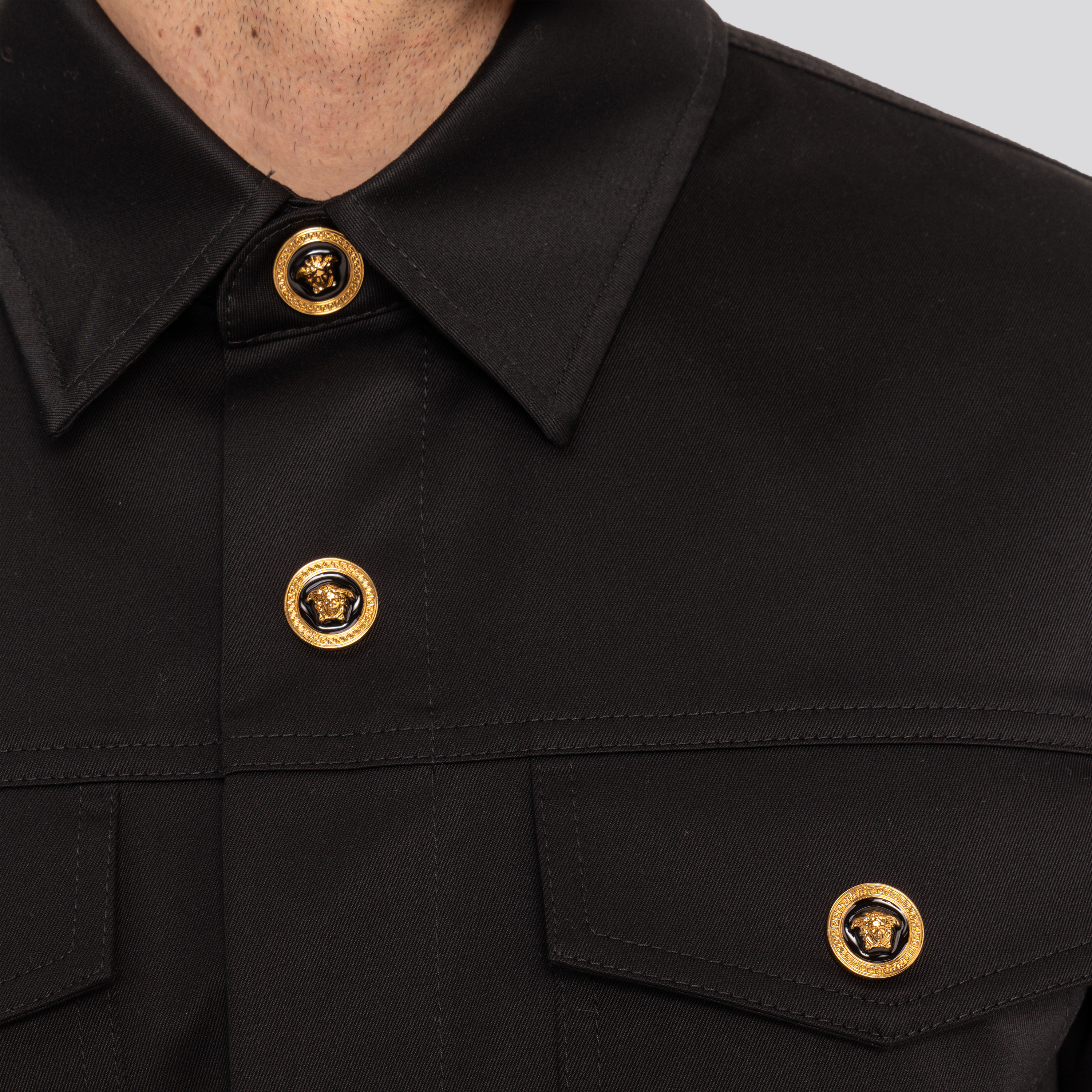 Chaqueta Negra Versace Medusa