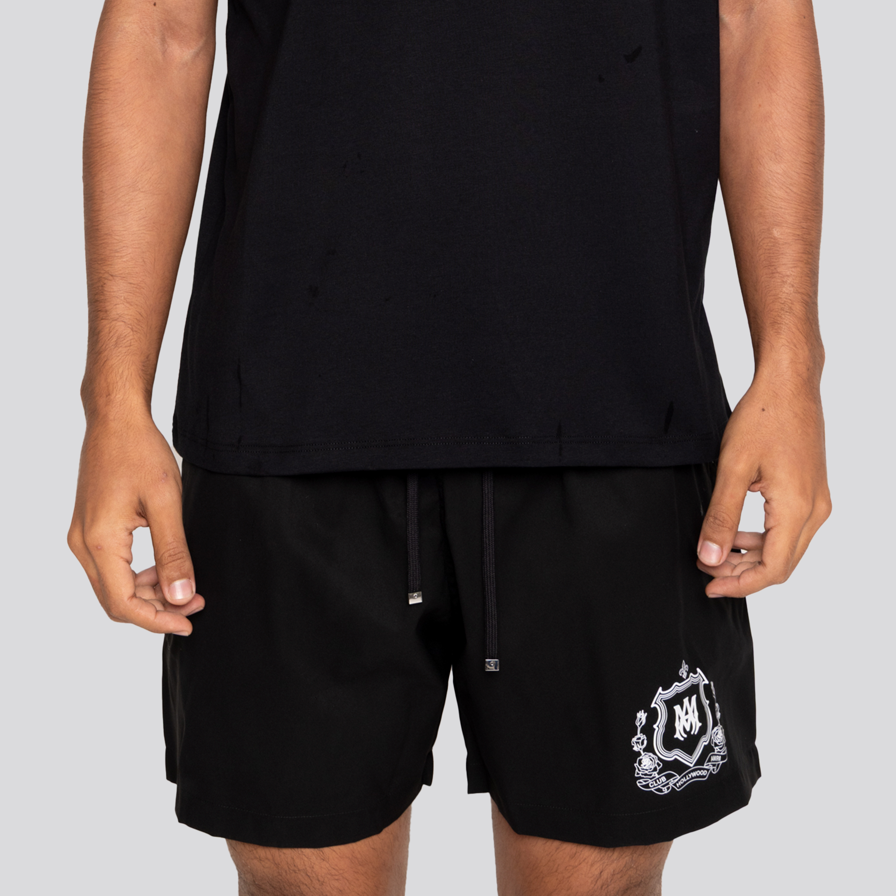 Pantaloneta Negra AMIRI Crest