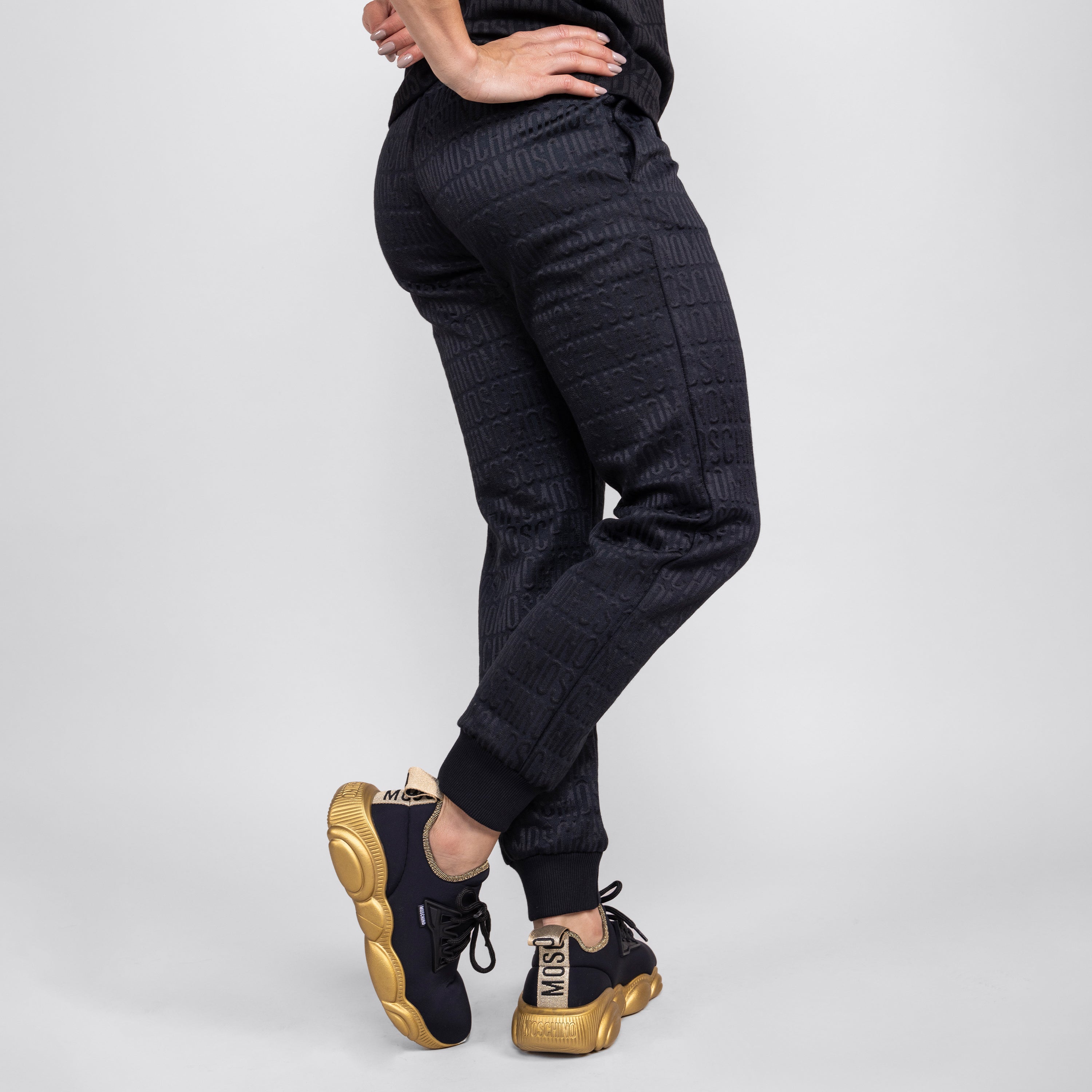 Sneakers Negro Moschino Orso30 Lycra Negro/Oro