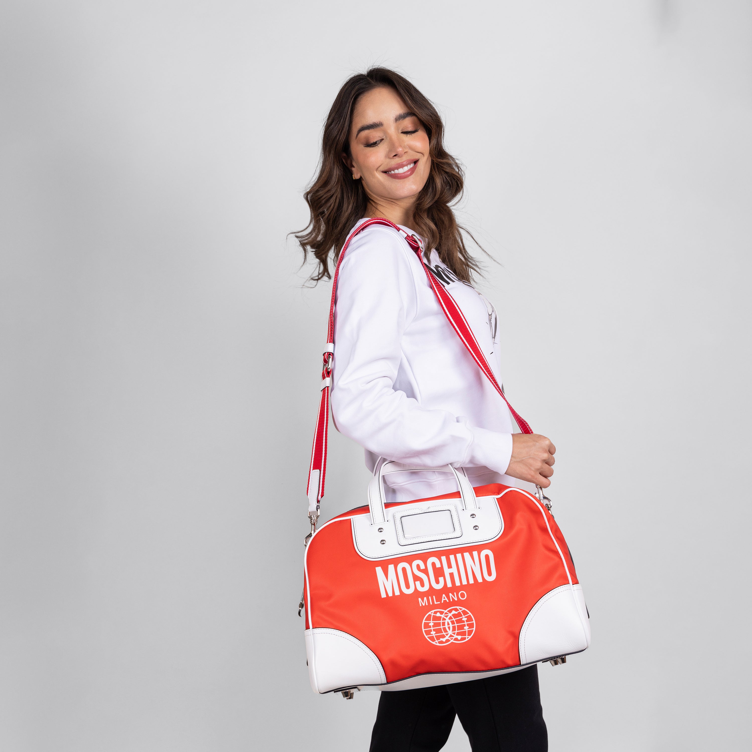 Bolso Rojo Moschino Couture Faces