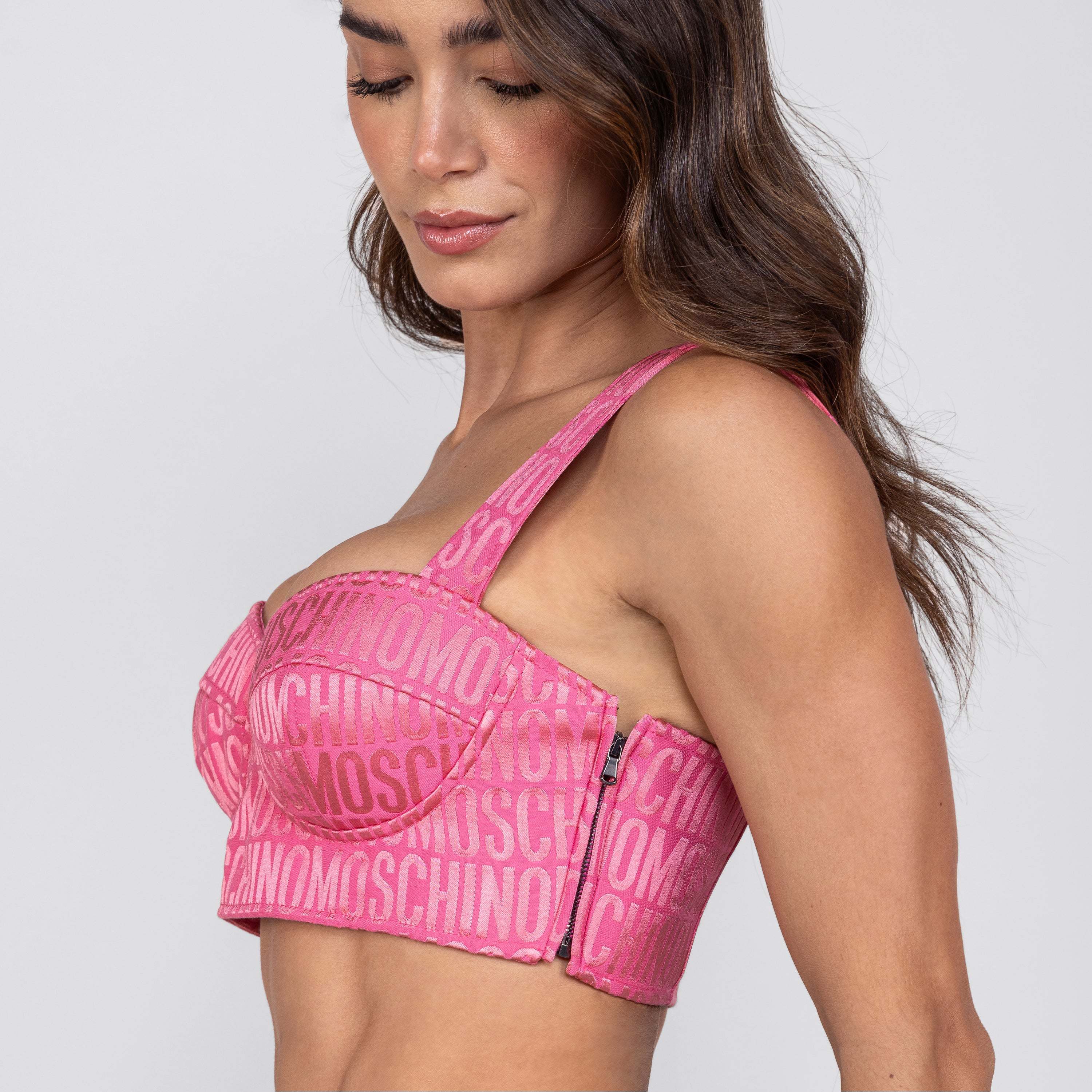 Top Rosado Moschino Couture Monogram