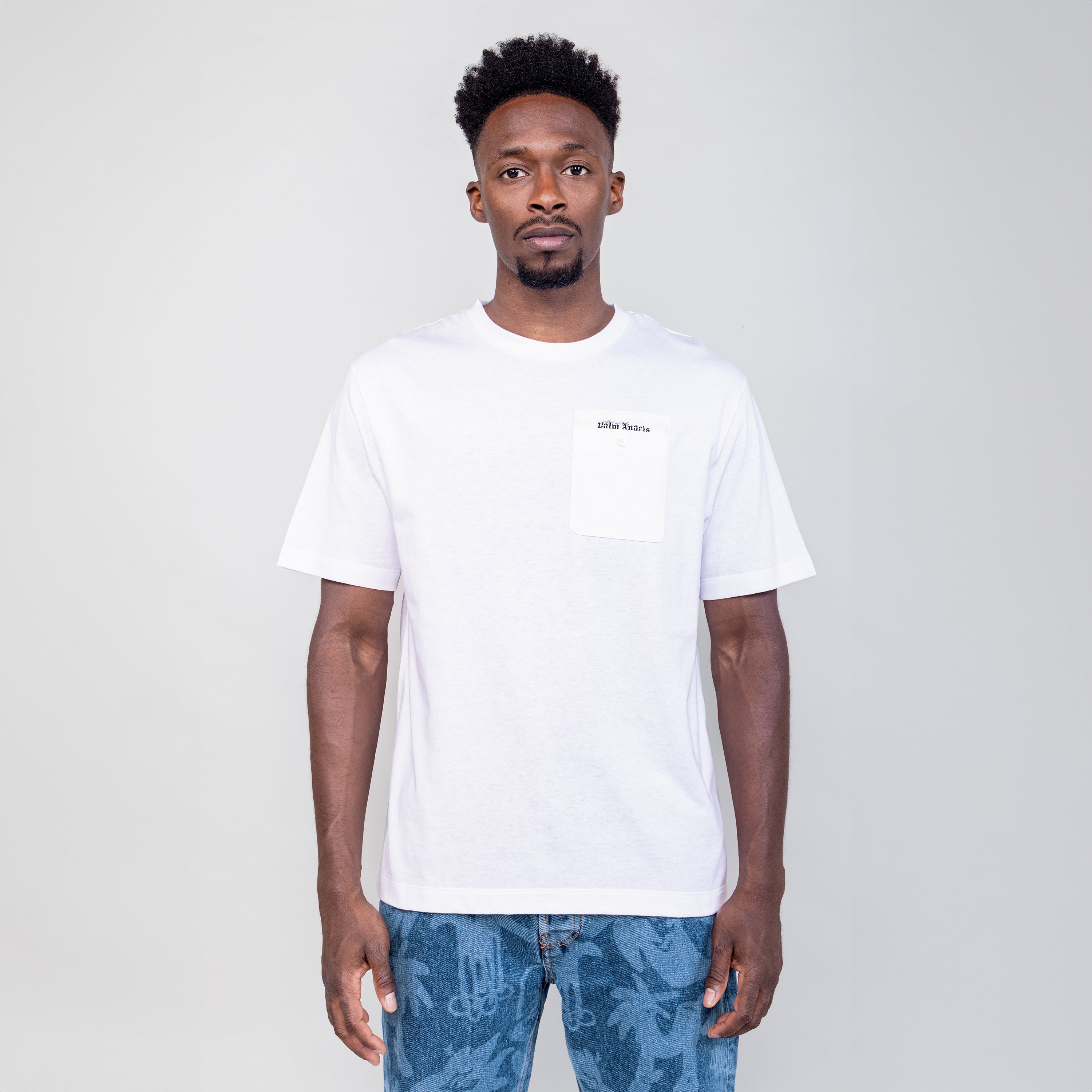 Camiseta Blanca Palm Angels Sartorial Pocket