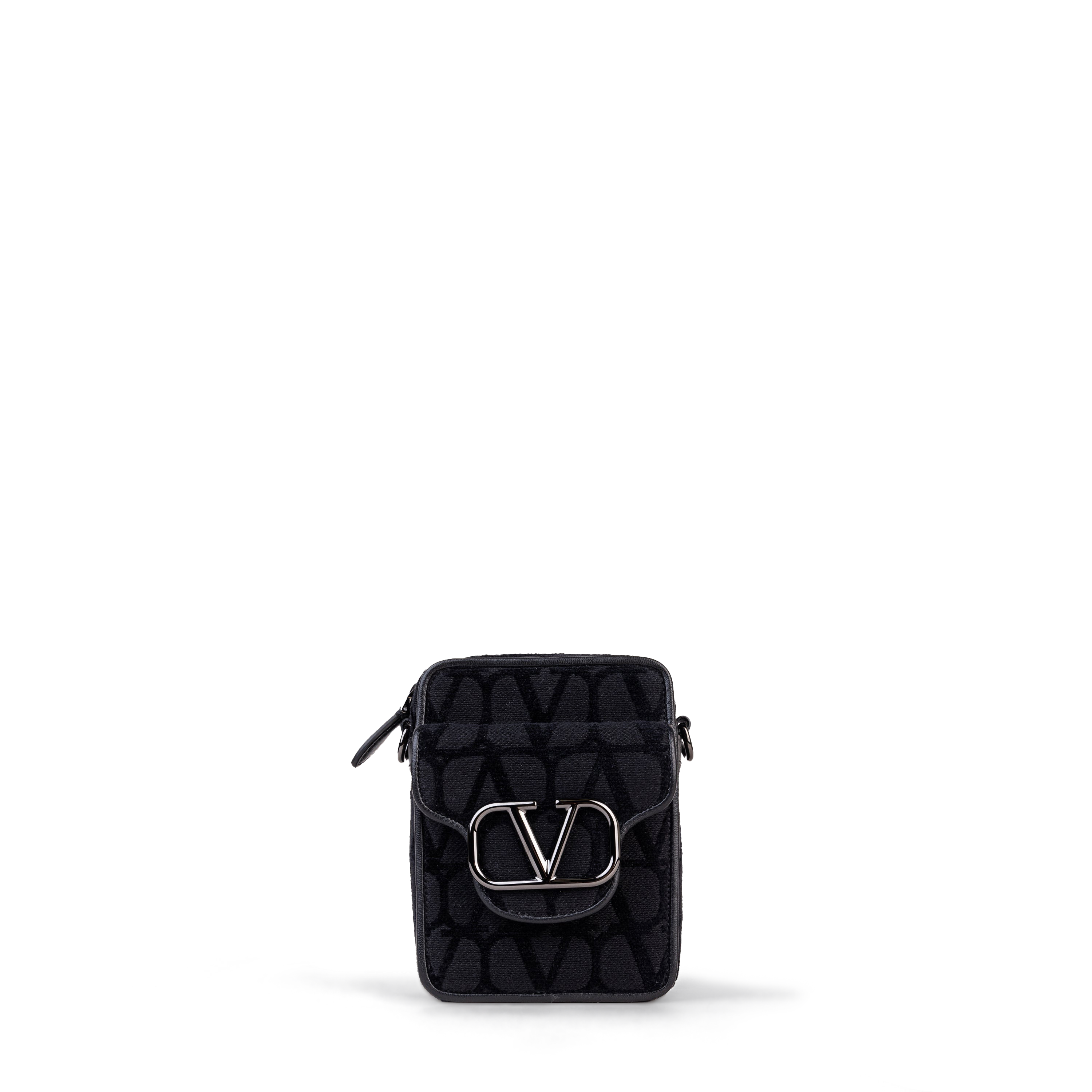 Bolso Negro Valentino Negro Vlogo Loco Toile