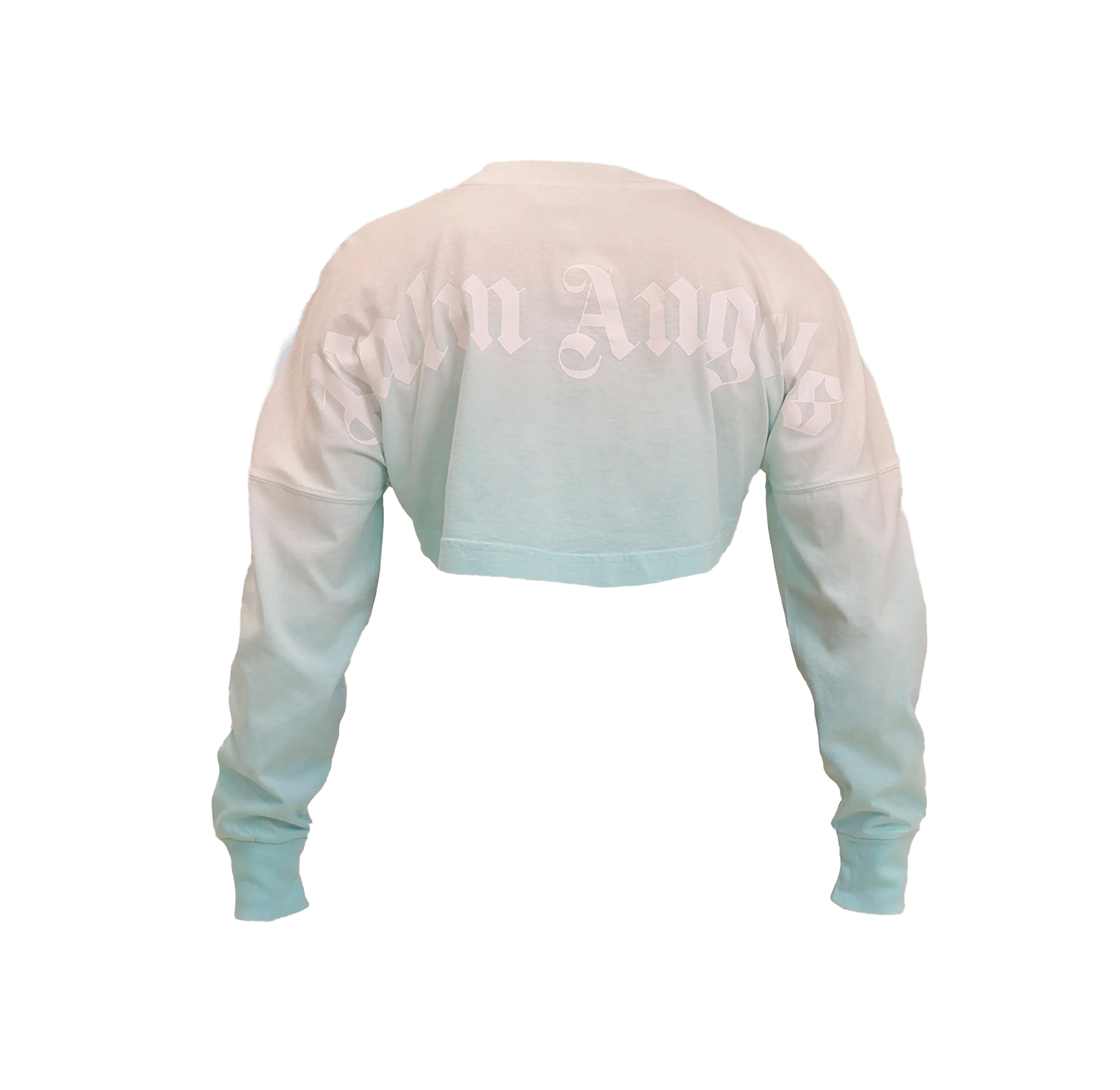 Suéter Light Blue Palm Angels Gradient Cropped Overlogo