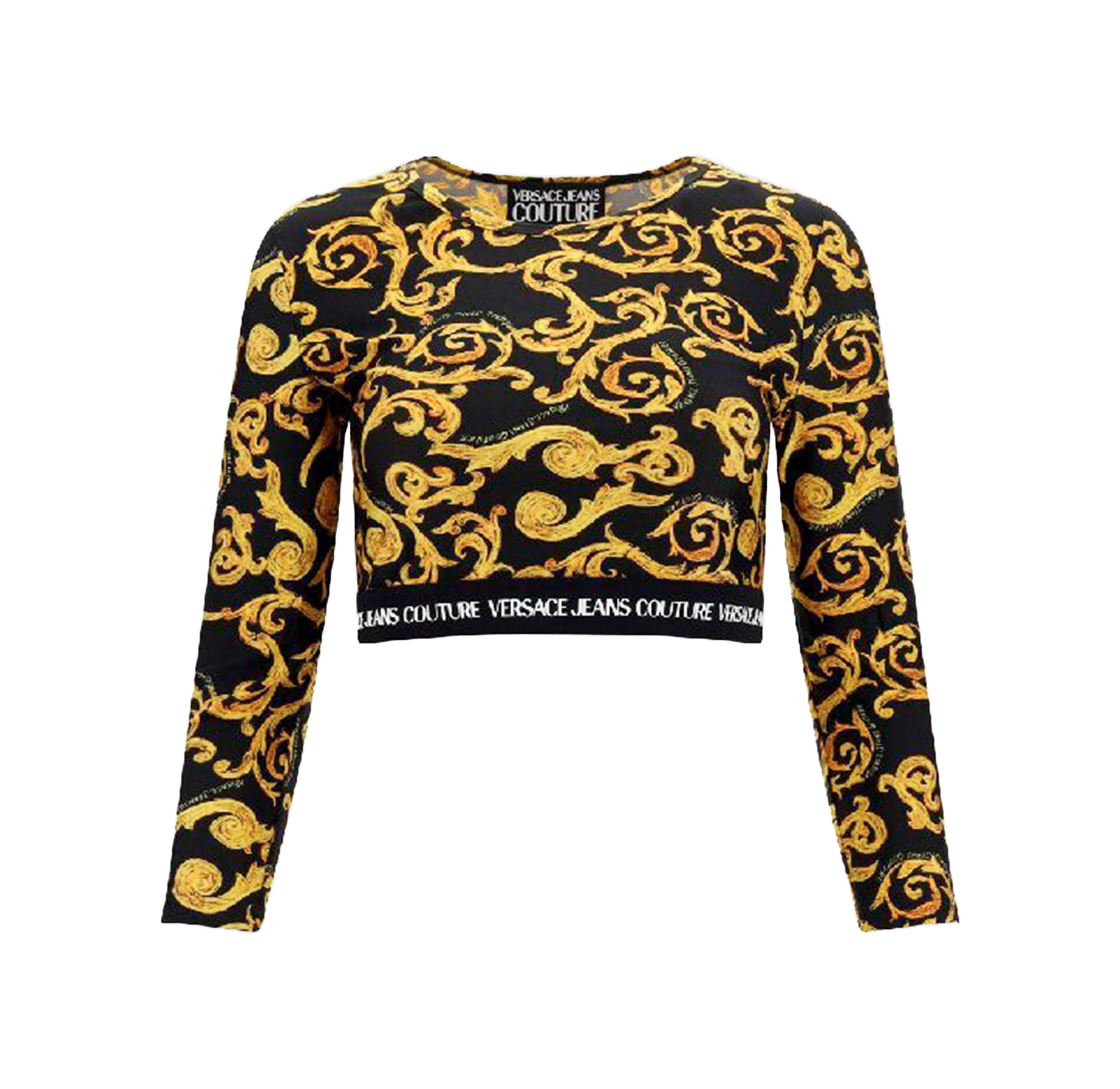 Top Negro Versace Couture Print Sketch Couture