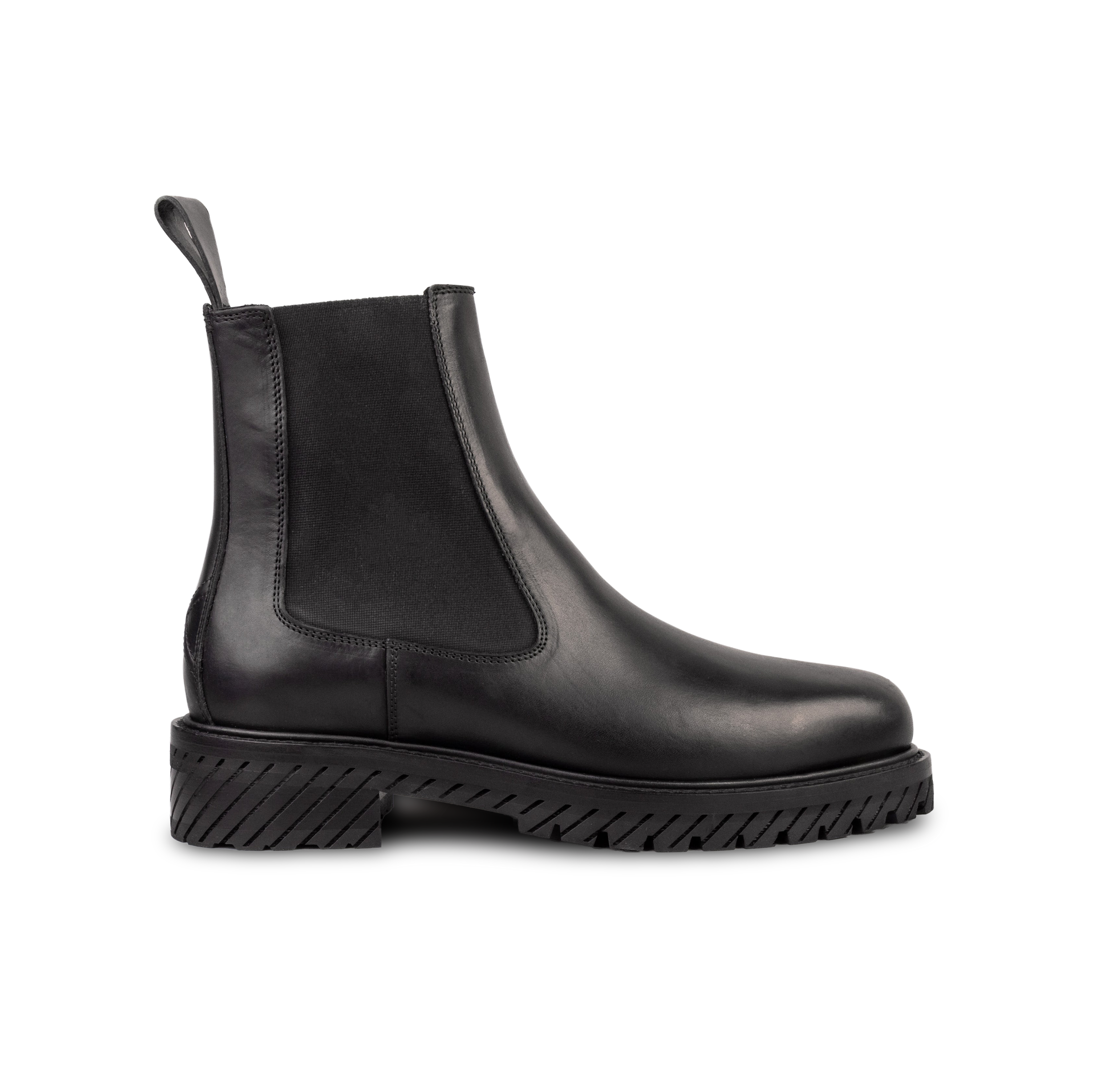 Botas Negras Off-White Combat Chelsea