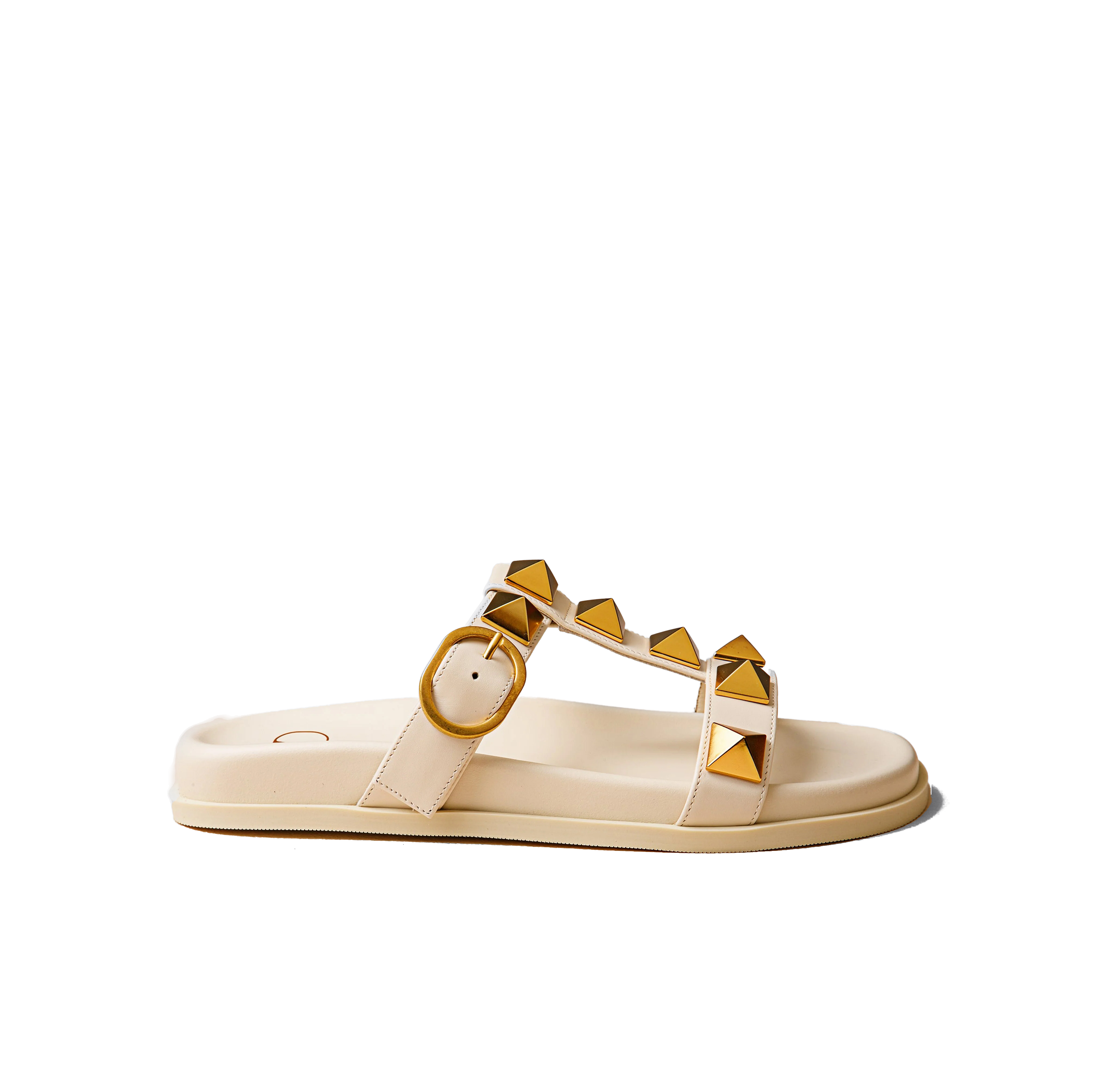 Sandalias Valentino Blanco-Dorado Roman Stud