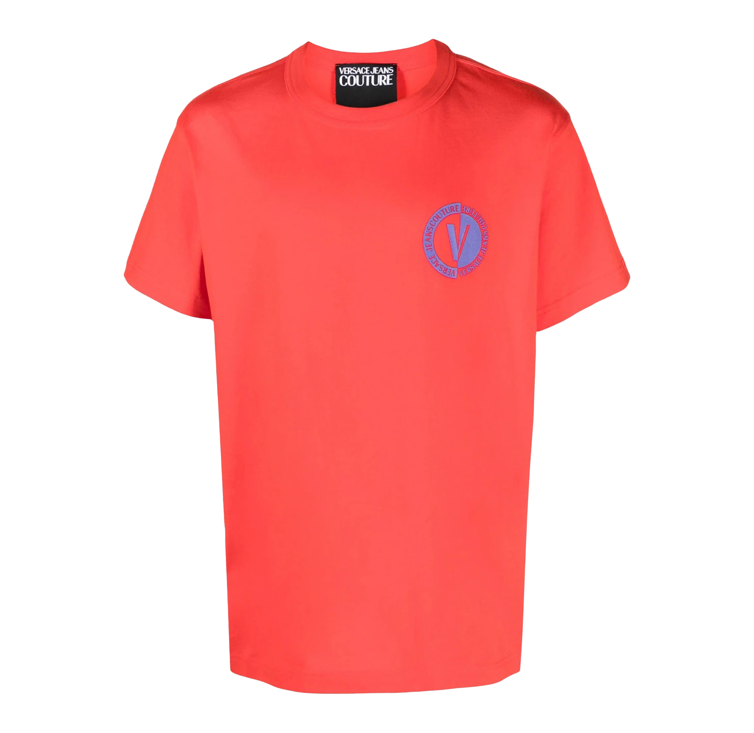 Camiseta Roja Versace Couture V Circle Logo Chest