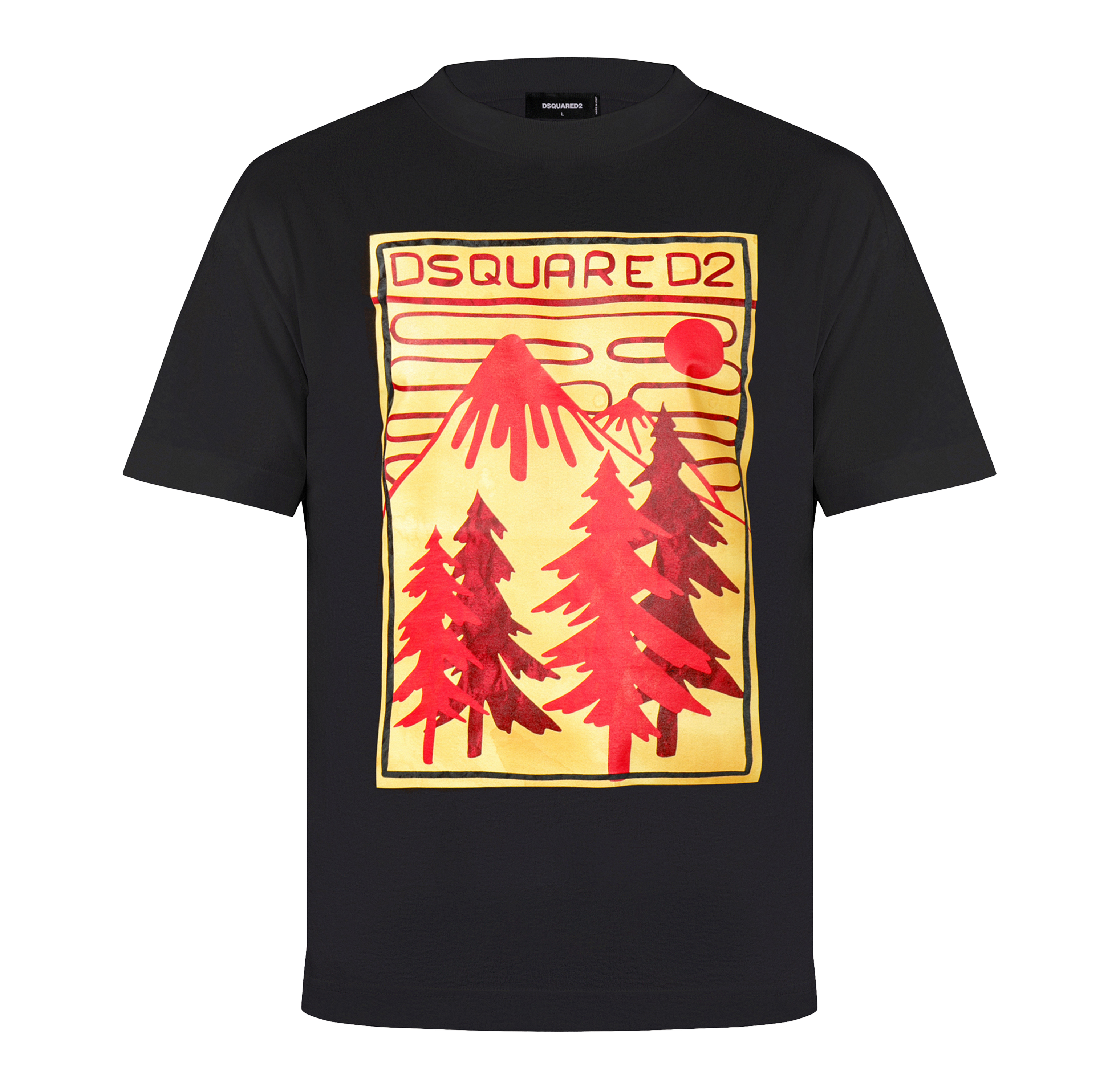 Camiseta Negra Dsquared2 Ita Roots W
