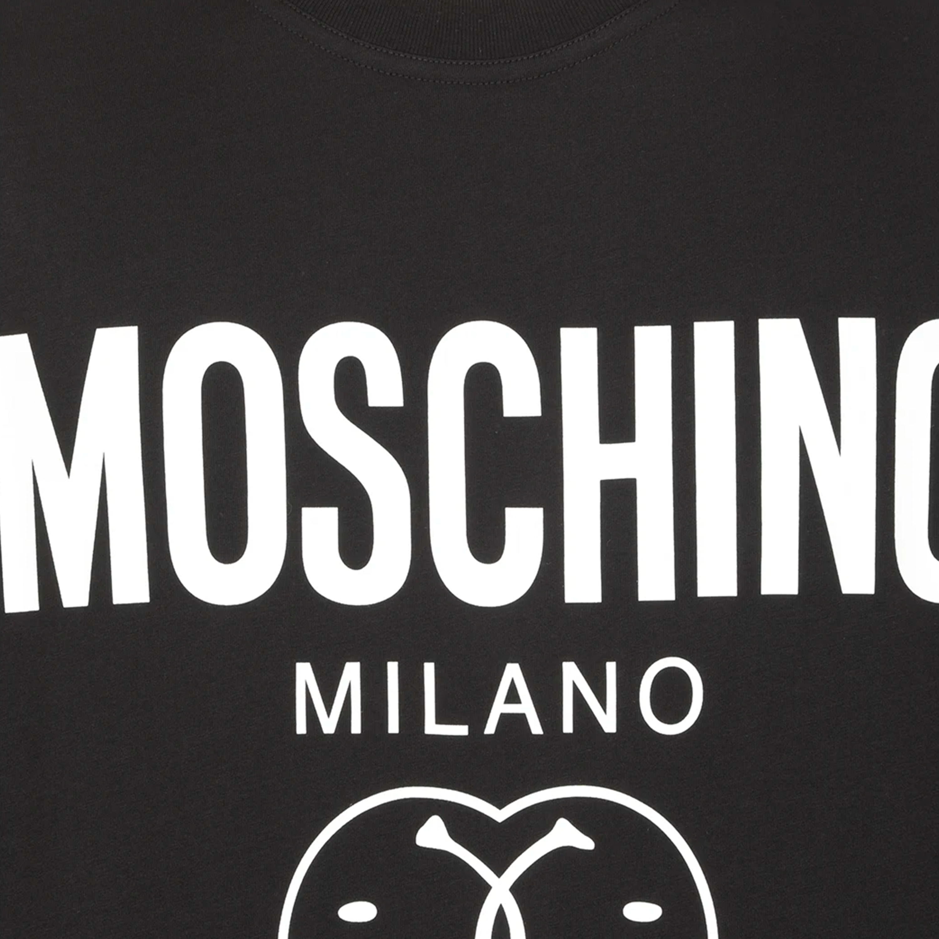 Camiseta Negra Moschino Couture Smile Faces Over