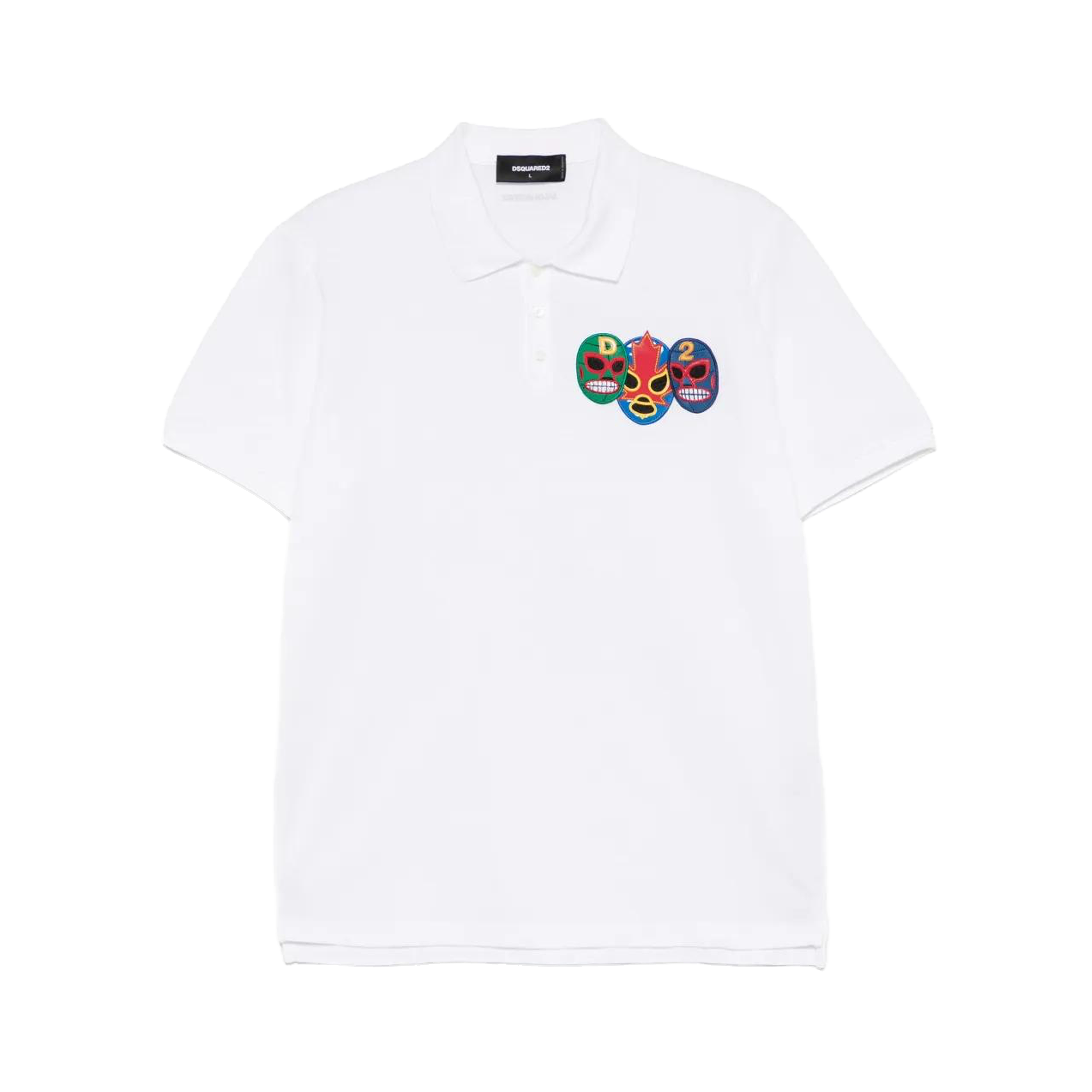 Camiseta Tipo Polo Blanca Dsquared2 Patch