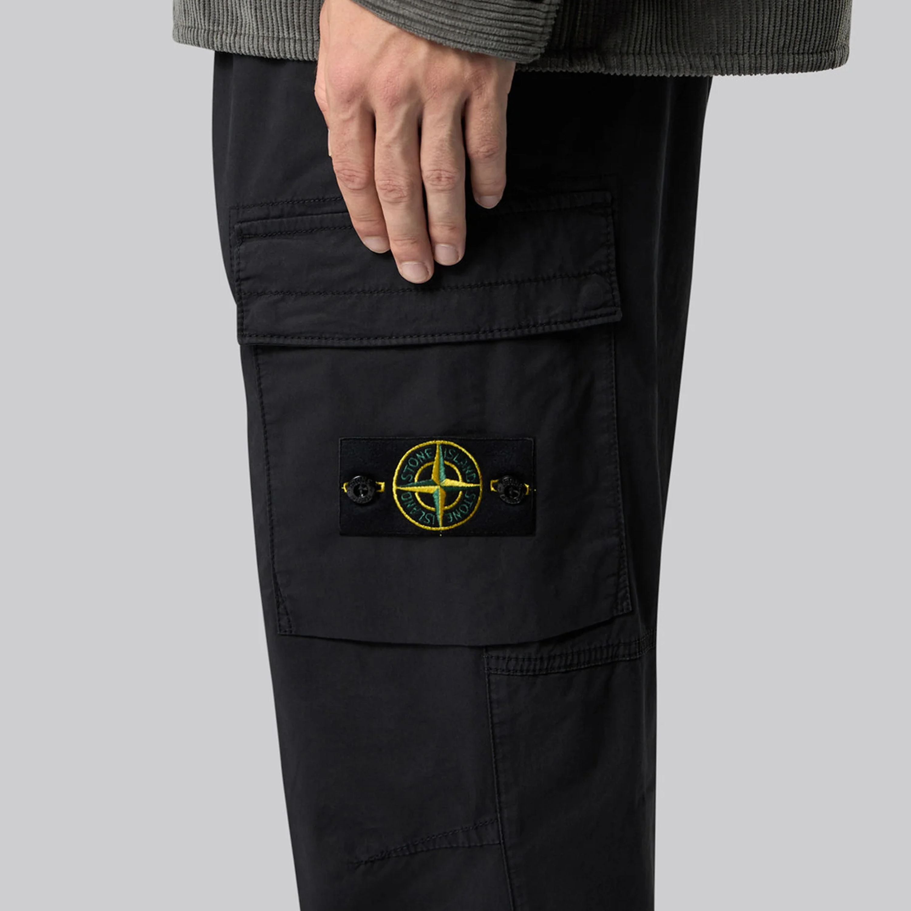 Pantalón Negro Stone Island Double Pocket