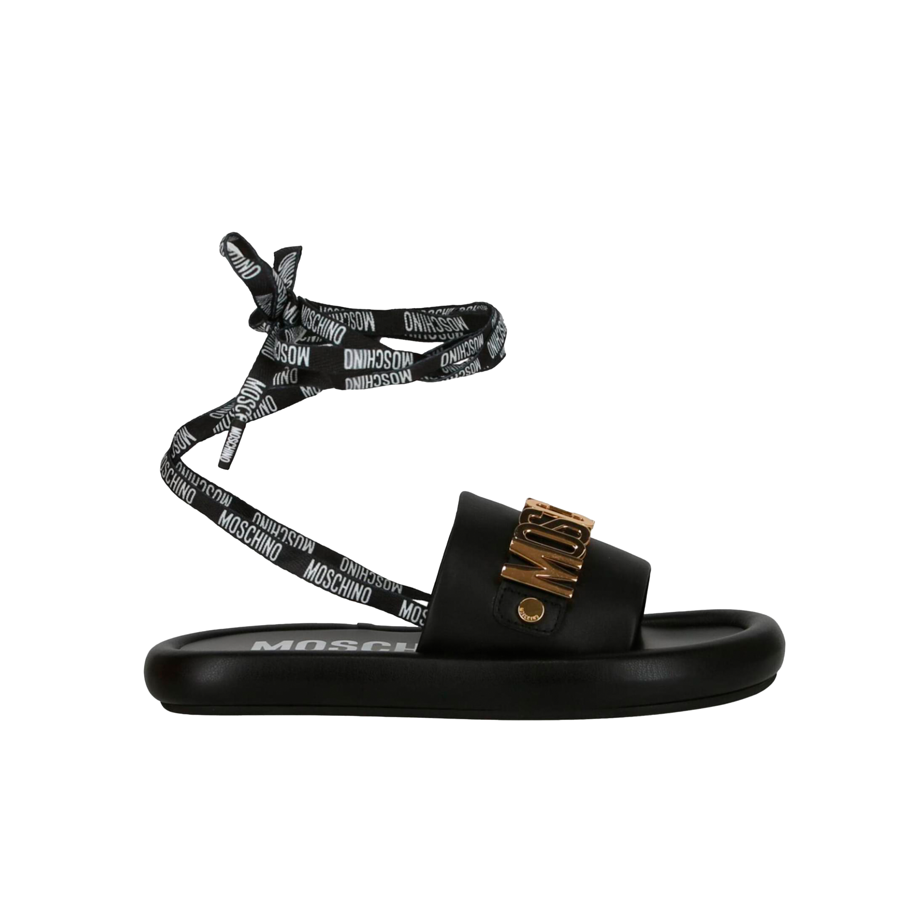 Sandalias Negras Moschino Laces