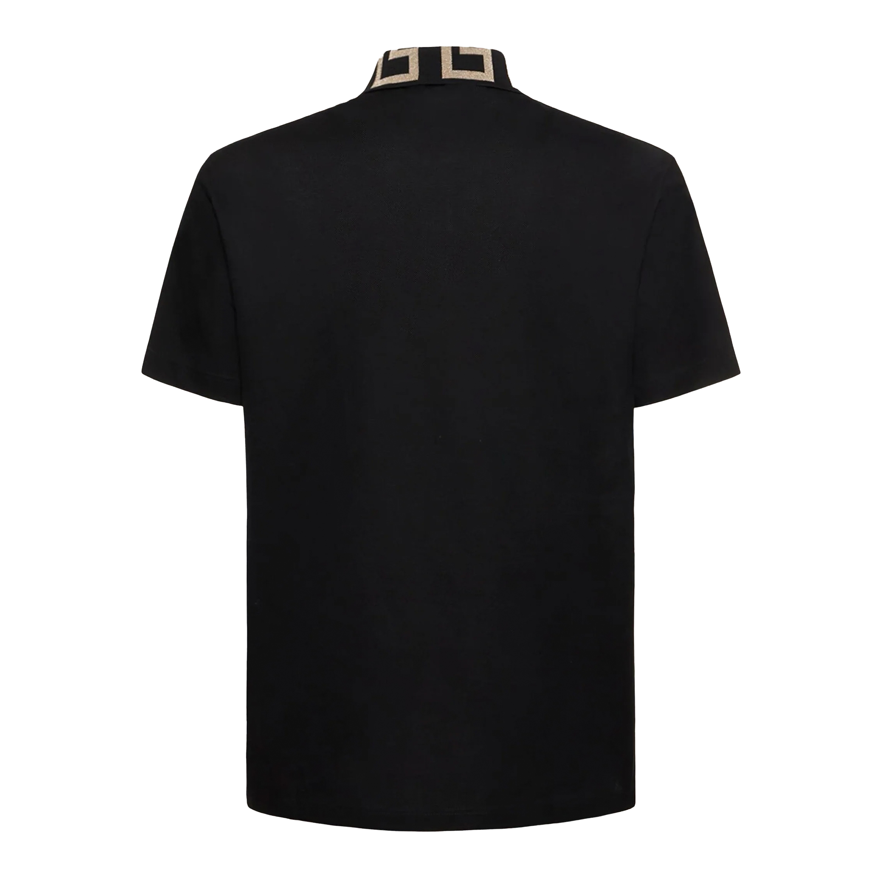 Camiseta Tipo Polo Negra Versace Silver Medusa