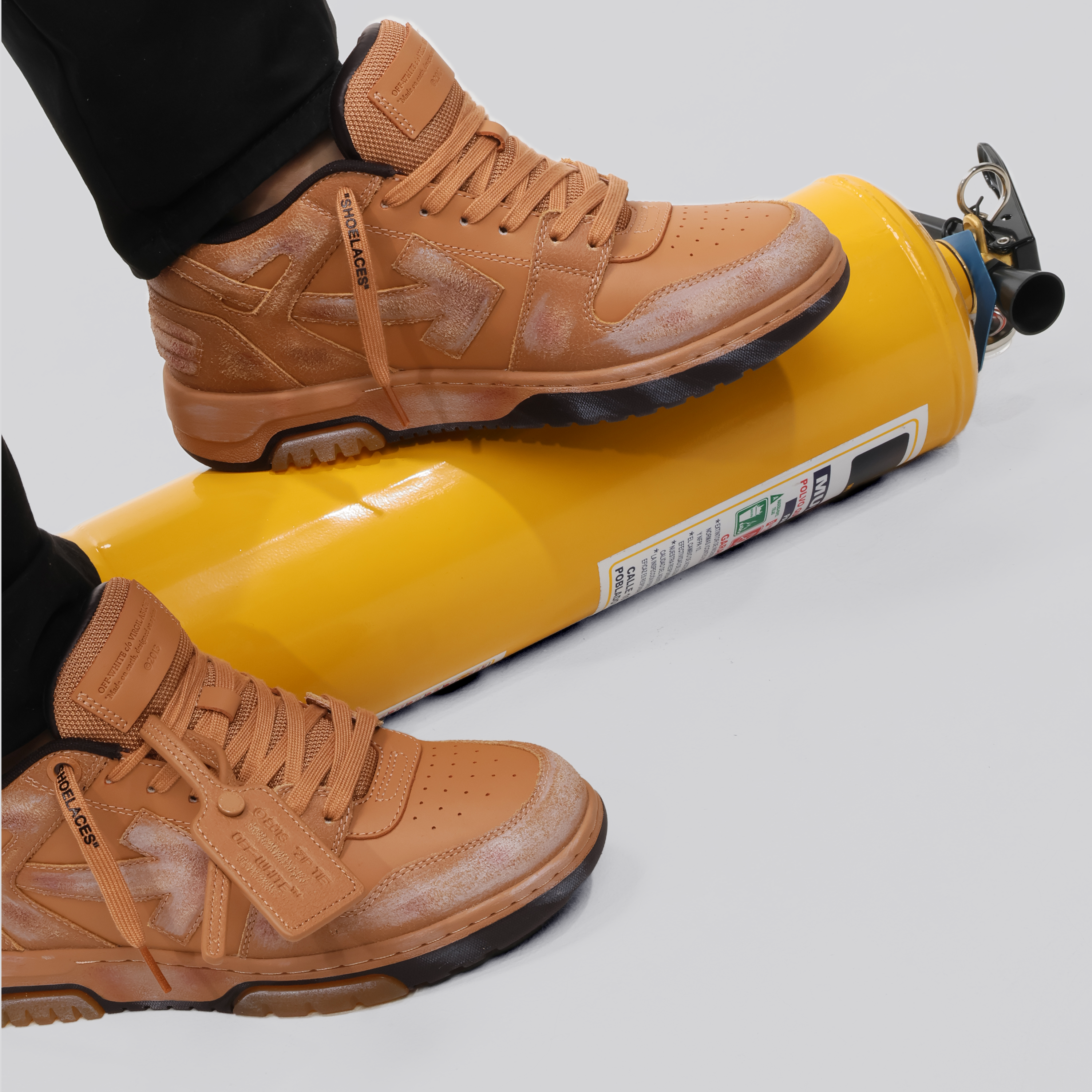 Sneakers Café Off-White "OOO" Vintage Leather