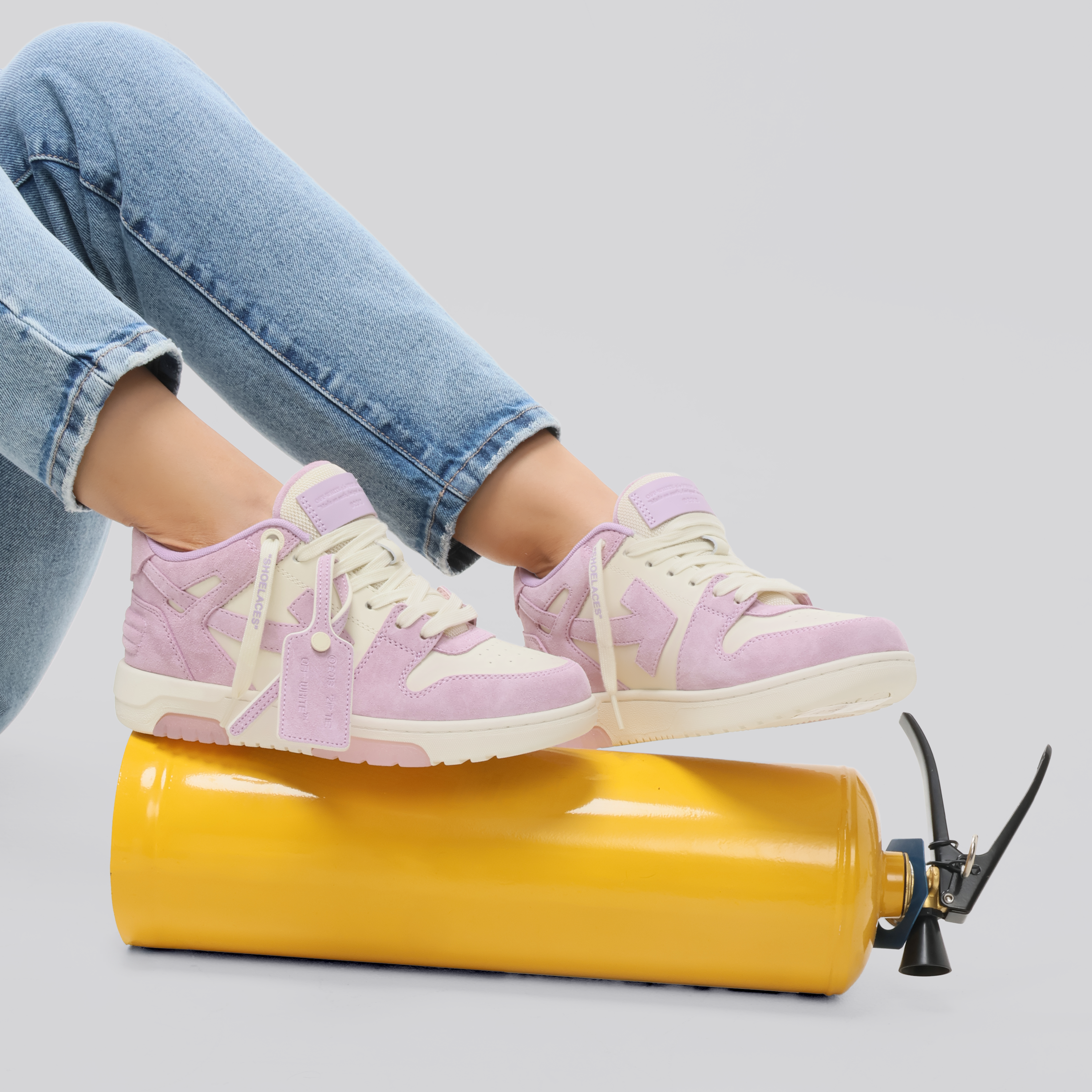 Sneakers Lilac Off-White "OOO" Suede