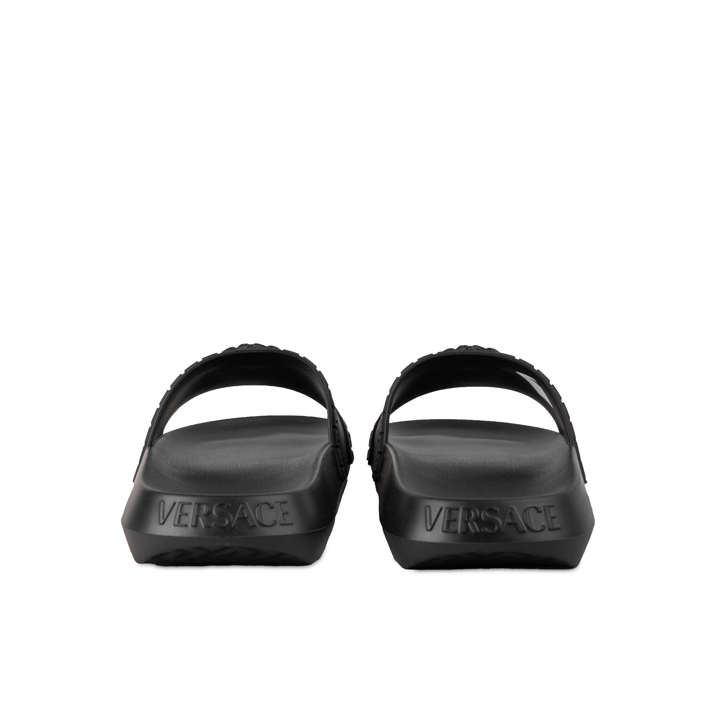 Sandalias Negras Negro Versace Medusa