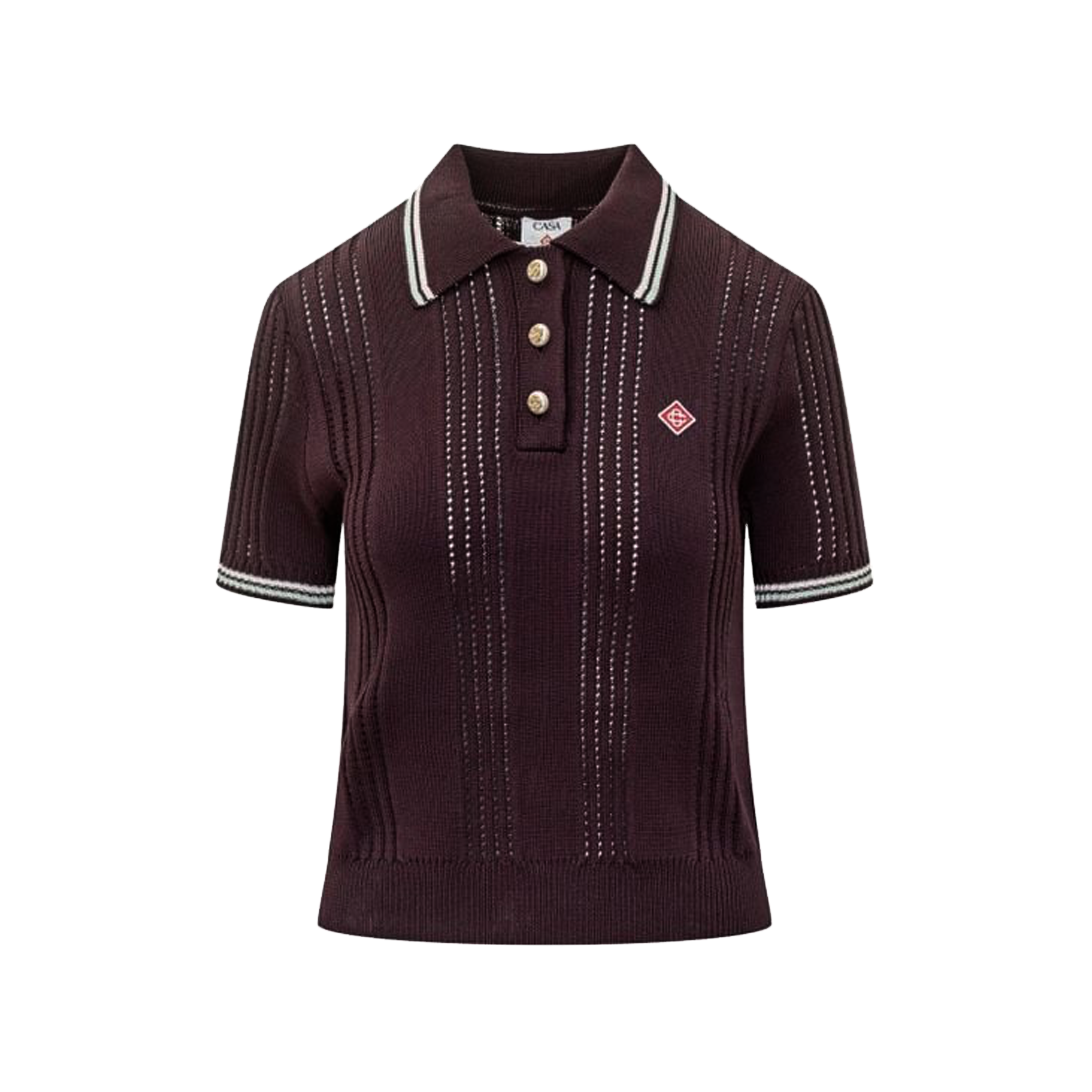 Camiseta Tipo Polo Morado Casablanca Polo Burgundy Casablanca