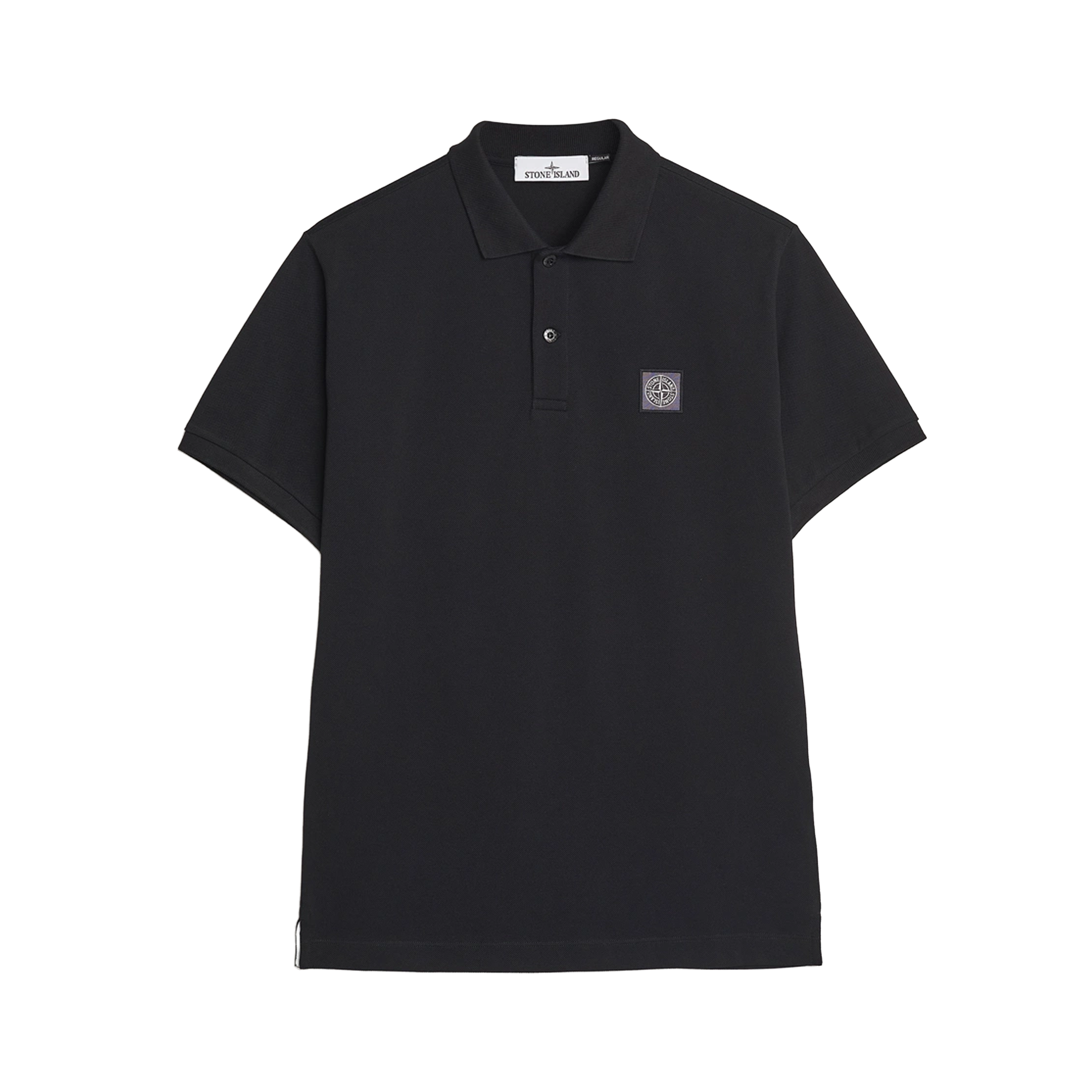 Camiseta Tipo Polo Negra Stone Island Compass
