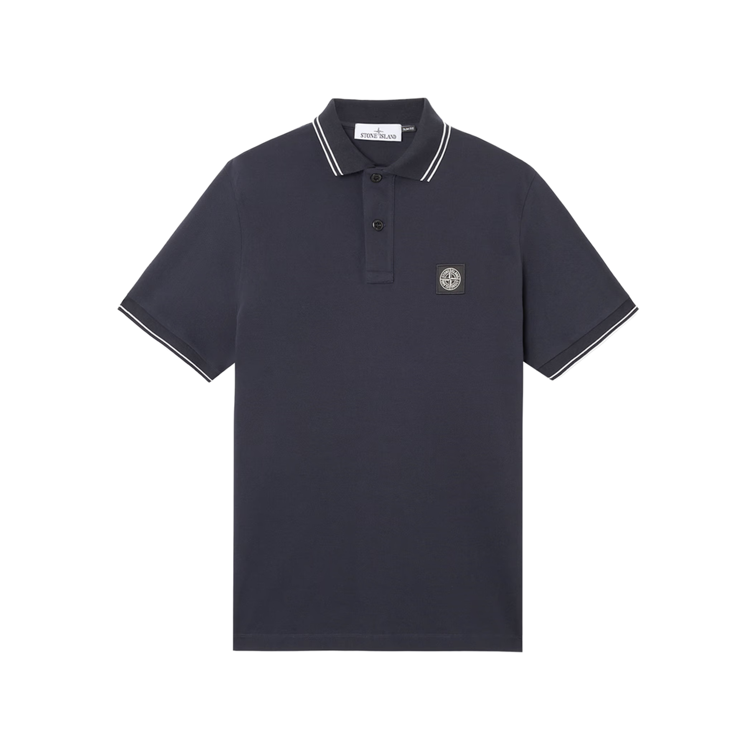 Camiseta Tipo Polo Azul Stone Island Compass